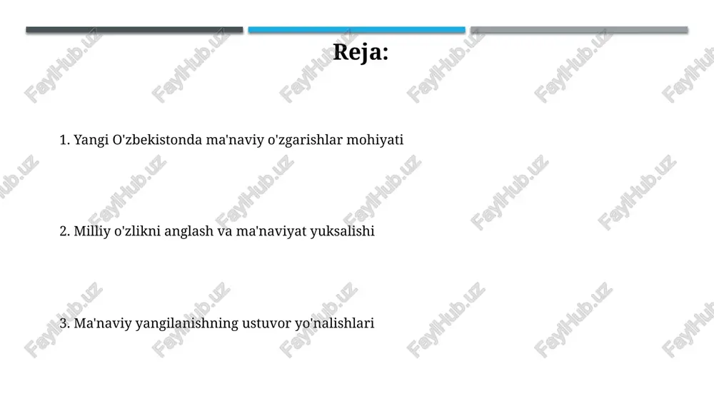 “milliy tiklanishdan – milliy yuksalish sari” g’oyasi asosida yoshlarga 14 ta asosiy ma’naviy fazilatlar singdirishga qaratilgan innovatsion dasturlar ishlab chiqilmoqda. maʼnaviy qadriyatlarning ijtimoiy hayotga taʼsiri oilaviy qadriyatlar kuchayishi, ayniqsa, yosh avlod orasida nikohlar sonining 15% ga oshishiga ta'sir ko'rsatdi, ajralishlar kamaydi. milliy an'analarni tiklash, navro'z kabi, 30% dan ortiq ijtimoiy birdamlikni kuchaytirdi, madaniy merosga hurmatni oshirdi. dinlararo totuvlik va bagʻrikenglikni mustahkamlash oʻzbekistonda 16 ta diniy konfessiya vakillari tinch-totuv yashaydi, bu millatlararo va dinlararo munosabatlarni mustahkamlashning muhim omili hisoblanadi. respublikada “bagʻrikenglik – doʻstlik asosi” shiori ostida har yili 16-noyabrda xalqaro bagʻrikenglik kuni keng nishonlanadi, bu totuvlikni targʻib qilishga xizmat qiladi. maʼnaviy barkamol insonni shakllantirish vazifalari yosh avlodni milliy va umuminsoniy qadriyatlar ruhida tarbiyalash, ularning ongiga vatanga muhabbat, insonparvarlik va adolat tuyg'ularini singdirish – eng muhim vazifalardan biri. ma'naviy barkamol insonni shakllantirishda ta'lim-tarbiya tizimini takomillashtirish, o'qituvchilarning malakasini oshirish va ta'lim muassasalarini zamonaviy sharoitlar bilan ta'minlash muhim ahamiyatga ega. taʼlim tizimida maʼnaviy-axloqiy tarbiyaning …
