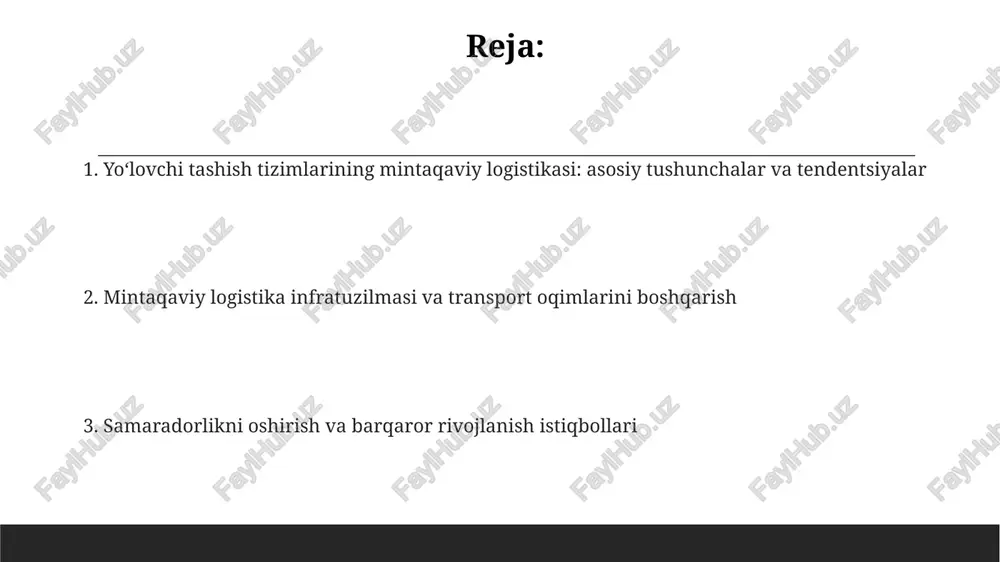 12% o'sish kuzatildi, ammo infratuzilma eskirganligi sababli, soatiga maksimal tezlik 80-100 km dan oshmaydi. mintaqaviy logistikani optimallashtirishning asosiy omillari transport vositalari sonini optimallashtirish mintaqaviy resurslarni samarali taqsimlashni, yo'lovchilar oqimini va 85% dan kam bo'lmagan yukni ta'minlashga qaratilgan. yo'nalishlarni rejalashtirish, yo'lovchilar talabini 90% gacha qondirish va sayohat vaqtini kamaytirish uchun 20% ga mo'ljallangan transport vositalari jadvalini yaratishni o'z ichiga oladi. intermodal integratsiyani rivojlantirish, temir yo'l va avtobus tarmoqlarida 70% gacha bog'lanishni yaxshilash, transfer vaqtini qisqartirish va 35% gacha kechikish xavfini kamaytirishni o'z ichiga oladi. mintaqaviy logistikani rivojlantirish uchun ilg'or texnologiyalar katta ma'lumotlarni tahlil qilish platformalari real vaqt rejimida yo'lovchilar oqimini bashorat qilib, resurslarni 25 foizga samarali taqsimlashga va tirbandlikni kamaytirishga yordam beradi. sun'iy intellektga asoslangan yo'nalishni optimallashtirish tizimlari transport harakatini 15-20 foizga qisqartirib, avtobus qatnovi intervalini yaxshilaydi va yo'lovchilarga qulaylik yaratadi. blokcheyn texnologiyasi yordamida avtomatlashtirilgan to'lov tizimlari tranzaktsiyalarning xavfsizligini ta'minlab, operatsiya xarajatlarini 10-15 foizga kamaytiradi va shaffoflikni oshiradi. mintaqaviy yo'lovchi tashish …