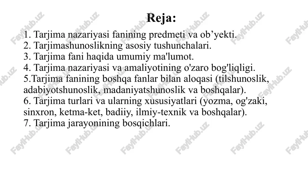uniyning o‘zi o‘nta asarni arab tiliga va beshta asarni arab tilidan hind tiliga tarjima qilgan. samoniylar, qoraxoniylar, saljuqiylar, g‘aznaviylar davrida davom etgan tarjimonlik jarayoni xv asr – temuriylar zamonida yanada taraqqiy etdi. ayniqsa, qur’on tafsirlari, hadislar tarjimasiga e’tibor berildi. “kalila va dimna”, “ming bir kecha”, “shohnoma” asarlari uch-to‘rt martadan o‘zbek tiliga o‘girilgan. o‘rta osiyo ko‘hna madaniyat o‘choqlaridan biridir. qadimgi davrlarda va o‘rta asrlarda movarounnahrda o‘z davriga nisbatan yuksak taraqqiy etgan texnika va sug‘orish inshootlari, fan, madaniyat, adabiyot va san’at yodgorliklari mavjud edi. viii asrda o‘rta osiyoni arablar zabt etgandan so‘ng, markazlashgan yagona davlat, xalifalik davrida arab tili umumiy davlat tili bo‘lib qoldi. xalifalik tarkibiga kirgan barcha mintaqalarda ilm-fan asarlari ham arab tilida yoziladigan bo‘ldi. bu davrlarda ikki taraflama va ko‘p taraflama beqiyos ko‘p tarjimalarning markazida ham arab tili mustahkam mavqeni ishg‘ol etgan edi. bag‘dod shahrida qaror topgan tarjima maktabi «dorul hikma»ning faoliyati natijasida qadimgi zamon yunon klassik fanining juda ko‘p …