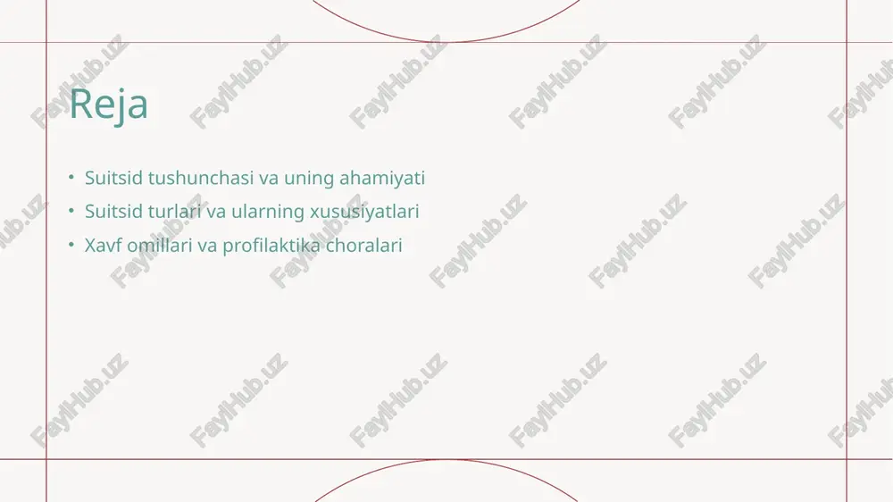 ish zarur. suitsid turlarining asosiy klassifikatsiyasi va ularning o'ziga xos xususiyatlari. 1 suitsid turlari - suitsid turlari odamlar orasida umumiy tushuncha sifatida qabul qilinadi. ular ijtimoiy, psixologik va hissiy omillarga bog'liq holda farqlanadi. 2 o'z-o'zini yo'qotish - o'z-o'zini yo'qotish, insonning o'z hayotini o'z ixtiyori bilan tugatishga qaratilgan harakati hisoblanadi. bu tur ko'pincha chuqur depressiya bilan bog'liq. 3 noma'lum sabablar - noma'lum sabablar bilan sodir bo'ladigan suitsidlar, insonning ichki dardlari va tashqi bosimlarining natijasi sifatida paydo bo'lishi mumkin. ular tahlil qilishda qiyin. 4 ijtimoiy bosim - ijtimoiy bosimdan kelib chiqadigan suitsidlar, shaxsning jamiyatdagi o'rnini va kutganlarni bajara olmasligi bilan bog'liq. bu, ko'pincha o'zini kamaytirish hissi keltirib chiqaradi. har bir suitsid turi: sabablar, belgilari va oqibatlari. suitsid turlari sabablar belgilar va oqibatlar suitsid turlari psixologik, ijtimoiy va mintaqaviy omillarga bog'liq bo'lib, har bir tur o'ziga xos sabablar va belgilarga ega. suitsidning sabablari orasida depressiya, stress, ijtimoiy izolyatsiya va iqtisodiy qiyinchiliklar mavjud bo'lib, …