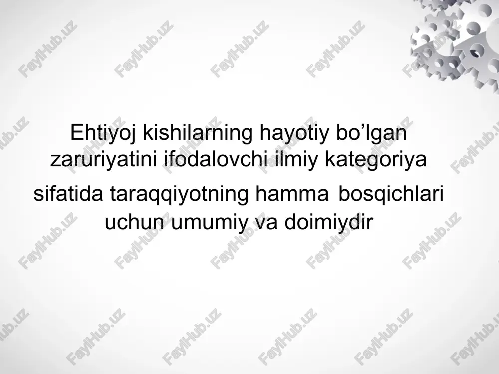 aklif qilinadigan tovar xajmiga narxdan tashqari bir qator omillar ham ta’sir qiladi. bu omillar asosiylari quyidagilar: resurslarning narxi; ishlab chiqarish texnologiyasi; soliq va subsidiyalar; boshqa tovarlarning narxi; narx o’zgarishining qutilishi; bozordagi sotuvchilar soni. ma’lum vaqt oralig’idagi narxlarning muayyan darajasida ishlab chiqaruvchi yoki sotuvchilar tomonidan ma’lum turdagi tovar va xizmatlarning bozorga chiqarilgan miqdori taklif deyiladi narxning o’zgarishi bilan taklif etilayotgan tovar miqdorining to’g’ri bog’liqlikdagi o’zgarishi taklif qonuni deyiladi. talab hajmiga ta’sir qiluvchi omillar boshqa o’zgarmay qolgan sharoitda narxning 1%ga o’zgarishi talabning necha foizga o’zgarganini ifodalovchi ko’rsatkich talabning narx bo’yicha ko’rsatkichi deyiladi. talabning narx bo’yicha egiluvchanligi (et) darajasi quyidagi formula bo’yicha hisoblanadi: et=δq/δp δq-talab miqdorining foizli o’zgarishi, δp-narxlarning foizli o’zgarishi iste’mol daromadning 1%ga o’zgarishi talabning necha foizga o’zgarishini ifodalovchi ko’rsatkich talabning daromad bo’yicha egiluvchanligi ko’rsatkichi deyiladi va quyidagi formula yordamida aniqlanadi: et=δq/δd bu yerda: δq-talab miqdorining foizli o’zgarishi, δd – daromadning foizli o’zgarishi taklif hajmiga ta’sir qiluvchi boshqa omillar o’zgarmay qolgan sharoitda, …