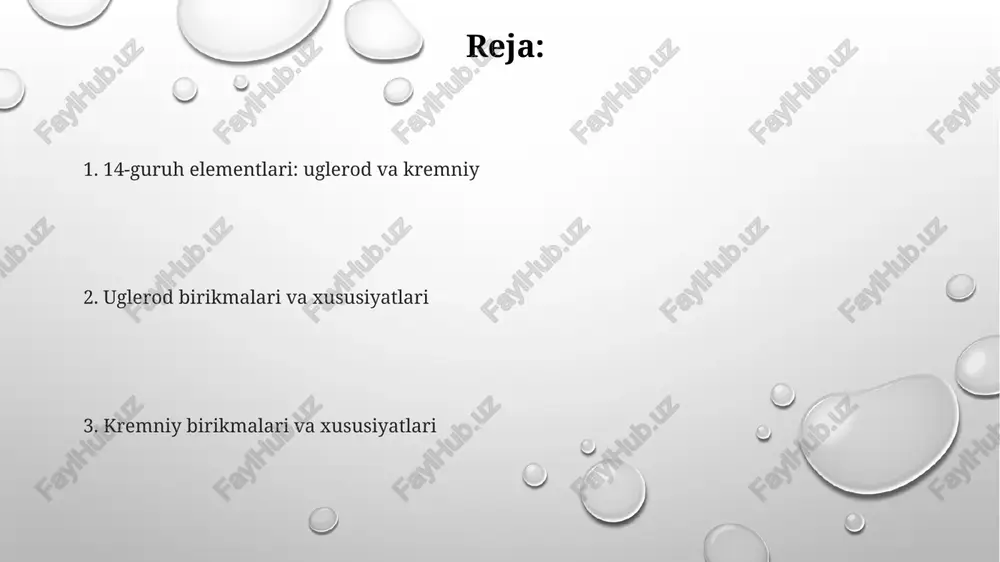 bilan bog'liq. silikon karbid (sic), mohs qattiqlik shkalasi bo'yicha 9 ballga ega bo'lib, yuqori qattiqligi tufayli abraziv material sifatida ishlatiladi va 2700 °c gacha bo'lgan haroratda barqaror turadi. e'tiboringiz uchun rahmat image3.png image1.png image2.png