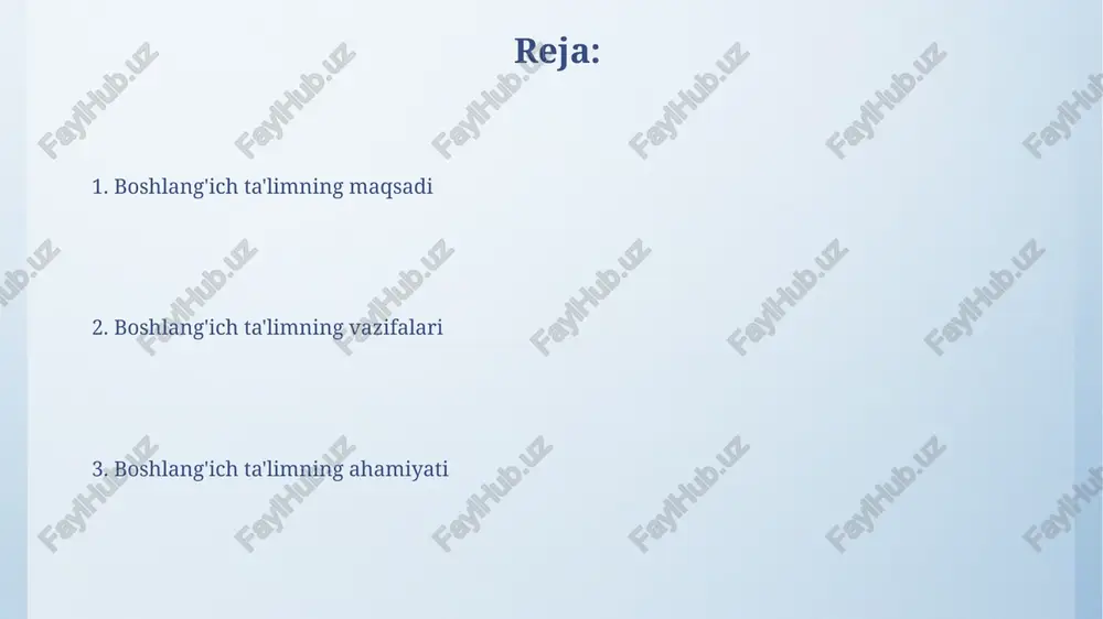 faol ishtirokini ta'minlab, tushunish darajasini oshiradi. differensial yondashuv, har bir o'quvchining individual ehtiyojlarini hisobga olgan holda, 90% o'quvchining o'zlashtirish ko'rsatkichini yaxshilashga yordam beradi. baholash usullari baholash usullariga kuzatuv kiradi, bu o'quvchilarning faoliyatini 10-15 daqiqa davomida baholash va xulq-atvorini, muammolarni hal qilishini yozib olishni o'z ichiga oladi. portfel baholash o'quvchilarning ishlarini yig'ishni anglatadi, ularning o'quv jarayonini namoyish etadi, kamida 5-7 ta topshiriq, loyiha yoki test natijalarini o'z ichiga oladi. oʻqituvchining roli o'qituvchi o'quvchilarni xxi asr ko'nikmalariga, jumladan, tanqidiy fikrlash, muammolarni yechish va hamkorlikka o'rgatish uchun innovatsion metodlardan foydalanadi. o'qituvchi har bir o'quvchining individual ehtiyojlarini qondirish uchun differensiallashtirilgan ta'lim beradi, bu esa ularning o'quv maqsadlariga erishishini ta'minlaydi. ota-onalarning roli ota-onalar farzandlarining ta’lim olishida 5 yoshdan 7 yoshgacha bo’lgan davrda ilk qadamlarini kuzatib, ularning qiziqishlarini qo’llab-quvvatlashlari muhim. ota-onalar maktab bilan doimiy aloqada bo’lishlari, masalan, o’qituvchilar bilan haftalik suhbatlar orqali farzandining 75% o’zlashtirish darajasini nazorat qilishlari zarur. maktab muhitining ahamiyati maktab muhiti o'quvchilarning ijtimoiy-emotsional …