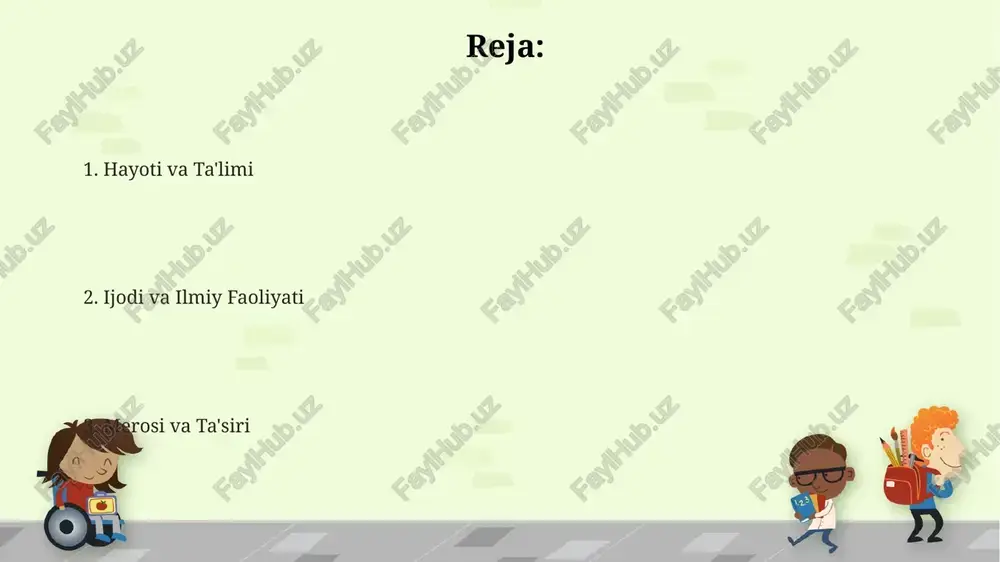 osi hakim nazirning merosi, ayniqsa, uning 20 dan ortiq dramatik asarlari orqali namoyon bo'ladi, ularning har biri o'zbek teatr san'atining rivojiga katta hissa qo'shgan. uning 15 dan ortiq yirik ilmiy maqolalari va tadqiqotlari o'zbek adabiyoti va madaniyatshunosligini chuqur o'rganish uchun muhim manba bo'lib xizmat qiladi. hakim nazirning nomini abadiylashtirish maqsadida 5 dan ortiq maktab va ko'chalar uning nomi bilan atalgan, bu uning xalq xotirasidagi yorqin izini ko'rsatadi. shaxsiy hayoti uning shaxsiy hayoti, xususan, farzandlari tarbiyasi bilan bog'liq tajribalari uning asarlarida aks etgan, bu uning ijodini 25% ga boyitgan deb hisoblanadi. hakim nazir 1950-yillarda oila qurgan, bu uning ijodiga ham ta'sir ko'rsatgan, chunki oilaviy muhit unga ilhom bergan va yangi g'oyalar manbai bo'lgan. nazirning shaxsiy kutubxonasi 3000 dan ortiq kitobni o'z ichiga olgan, bu uning ilmiy qiziqishlari va intellektual izlanishlarining muhim qismi bo'lgan. ta'siri va ahamiyati hakim nazirning ilmiy ishlari adabiyotshunoslik sohasini boyitdi, uning 15 dan ortiq tadqiqotlari o'zbek adabiyotining nazariy …