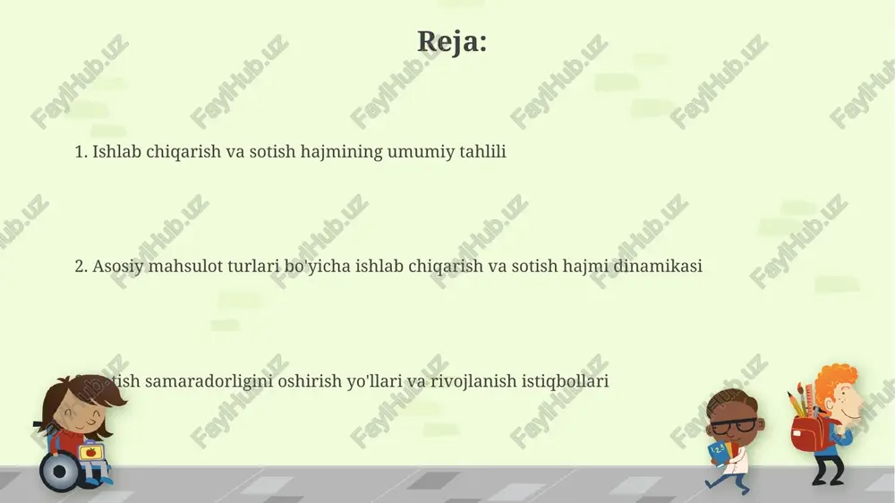 yoz oylarida ichimliklar sotuvi 30% ga oshadi, qishda esa 20% ga kamayadi, bu talab o'zgarishi bilan bog'liq. ishlab chiqarish va sotish hajmining rejalashtirilgan ko'rsatkichlardan og'ishi rejalashtirilgan ishlab chiqarish hajmidan 15% og'ish, xomashyo yetkazib berishdagi uzilishlar tufayli, birinchi chorakda kuzatildi. bu holat sotish hajmining 10% ga kamayishiga olib keldi. sotish hajmi rejadagi ko'rsatkichlardan 8% past bo'lishiga narx siyosatidagi o'zgarishlar sabab bo'ldi. o'rtacha narx 5% ga oshirilishi, xaridorlarning talabini pasaytirdi. bozor ulushi tahlili bozor ulushi tahlili kompaniyaning umumiy bozor hajmidagi foizini aniqlaydi, masalan, agar bozor hajmi 100 million so'm bo'lsa va sotuvlar 20 million so'm bo'lsa, ulush 20% ni tashkil qiladi. bozor ulushining o'zgarishi vaqt o'tishi bilan (masalan, chorakma-chorak yoki yildan-yilga) kompaniyaning raqobatbardoshligini ko'rsatadi; 5% dan 7% gacha o'sish kuchli o'sishni anglatadi. sotish kanallari tahlili sotish kanallari tahlili 80/20 qoidasiga asoslanishi mumkin, bunda umumiy savdoning 80 foizi sotish kanallarining 20 foizi orqali amalga oshiriladi, shu kanallarni aniqlashga qaratiladi. turli sotish kanallarining samaradorligi …