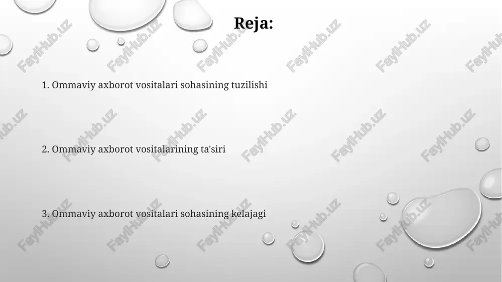 axborot vositalari va siyosat: o'zaro munosabatlar va ta'sir mexanizmlari ommaviy axborot vositalari 2024-yilgi saylovlarda siyosiy partiyalar dasturlarini yoritish orqali saylovchilar xabardorligini oshirib, 70% ovoz berishga ta'sir ko'rsatdi. siyosatchilar ommaviy axborot vositalarida jamoatchilik fikrini shakllantirish uchun 30 soniyalik reklama roliklaridan foydalanishadi, bu esa siyosiy qarorlarga bilvosita ta'sir etadi. ommaviy axborot vositalari siyosatchilar ustidan nazoratni amalga oshirib, korrupsiyaga oid 5 ta asosiy reportajni e'lon qildi, natijada 2 ta yuqori lavozimli amaldor iste'foga chiqdi. ommaviy axborot vositalari sohasidagi tendentsiyalar va istiqbollar mobil qurilmalar orqali kontent iste'moli ortishi bilan, ommaviy axborot vositalari mobil-first strategiyasini qabul qilmoqda, bu esa 70% dan ortiq onlayn trafikni jalb qiladi. raqamli transformatsiya ommaviy axborot vositalarida dominant tendentsiya bo'lib, 5g texnologiyasi va sun'iy intellekt yordamida yangi formatlar, jumladan, immersiv tajribalar paydo bo'lmoqda. soxta yangiliklar va dezinformatsiyaga qarshi kurash uchun ommaviy axborot vositalari blòkcheyn texnologiyasidan foydalanish imkoniyatini o'rganmoqda, bu esa faktlarni tekshirish jarayonini yaxshilaydi. e'tiboringiz uchun rahmat image1.png image2.png