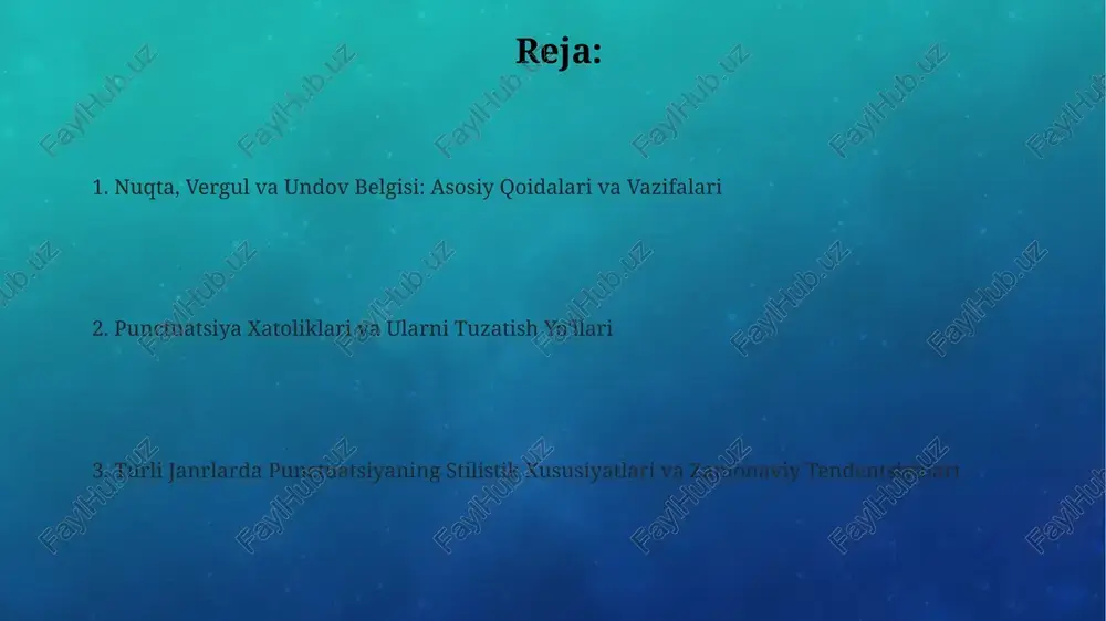 ishlatiladi. ijtimoiy tarmoqlarda verguldan foydalanish qisqaroq va soddaroq gaplar bilan ifodalanadi, undov belgisi esa tez-tez rasmiy boʻlmagan muloqotlarda, baʼzan haddan tashqari emotsionallikni ifodalash uchun ishlatiladi. e'tiboringiz uchun rahmat image3.png