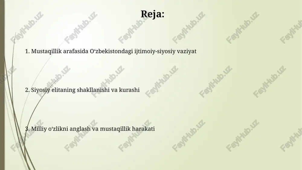 li maqomini berish va madaniy merosni saqlash kabi maqsadlarni ilgari surdi. 1990-yillarning boshlarida «birlik» oʻzbekistonda demokratik islohotlar oʻtkazishni talab qilib, siyosiy faollikning muhim oʻchogʻiga aylandi. oʻzbekiston kompartiyasidagi oʻzgarishlar 1989-yilda rafiq nishonov o'rniga islom karimovning o'zbekiston kompartiyasi markaziy qo'mitasi birinchi kotibi etib saylanishi respublikada siyosiy vaziyatning tubdan o'zgarishiga sabab bo'ldi. 1990-yil mart oyida o'zbekiston ssr oliy kengashi prezident lavozimini ta'sis etdi va islom karimov birinchi prezident etib saylandi, bu partiya hokimiyatining yangi ko'rinishini namoyon etdi. iqtisodiy vaziyatning yomonlashuvi o'zbekiston ssrda paxta monokulturasi 1980-yillarda ekologik muammolarni keltirib chiqardi va qishloq xo'jaligi diversifikatsiyasining yo'qligi iqtisodiyotni zaiflashtirdi. 1980-yillarning oxirida moskvadan iqtisodiy rejalashtirish markazlashuvi respublikaning resurslaridan foydalanishni chekladi, mahalliy sanoat rivojlanishiga to'sqinlik qildi. etnik ziddiyatlar va ularning taʼsiri 1989-yil farg‘ona voqealari, asosan o‘zbeklar va mesxeti turklar o‘rtasida bo‘lib, 100 dan ortiq odamning o‘limiga sabab bo‘lgan. bu, millatlararo ishonchsizlikning kuchayishiga olib keldi. 1990-yil o‘sh voqeasi qirg‘izlar va o‘zbeklar o‘rtasida yer va resurslar bo‘yicha ziddiyatlar natijasida kelib …