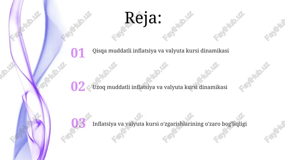 i. spekulyativ kapital oqimlari qisqa muddatda valyuta kursiga katta ta'sir ko'rsatadi, foiz stavkalari farqi va kutilgan valyuta kurslarining o'zgarishi orqali 24-48 soat ichida sezilarli tebranishlarni keltirib chiqaradi. uzoq muddatli inflyatsiya omillari pul massasining o'sishi uzoq muddatda inflyatsiyaning asosiy omilidir. monetaristlar fikricha, pul taklifi real iqtisodiyotdan tezroq o'ssa, narxlar darajasi oshadi. davlat xarajatlari va byudjet taqchilligi uzoq muddatli inflyatsiyaga olib kelishi mumkin. hukumat xarajatlarni qoplash uchun ko'proq pul chop etsa, pulning qadri pasayadi. uzoq muddatli valyuta kursi omillari uzoq muddatda valyuta kurslari mamlakatning nisbiy narx darajalariga sezilarli ta'sir ko'rsatadi, yuqori inflyatsiya valyuta qadrsizlanishiga olib keladi, bu ko'pincha 10-20 yil ichida namoyon bo'ladi. real foiz stavkalari uzoq muddatda valyuta kurslariga ta'sir qiladi; yuqori real foiz stavkalari kapitalning kirib kelishini rag'batlantiradi va valyutani qadrlaydi, odatda 5-15 yil ichida ta'sir qiladi. inflyatsiya va valyuta kursi o'rtasidagi bog'liqlik (qisqa muddat) markaziy bank foiz stavkalarini oshirib, inflyatsiyani 5% dan kamroq ushlab turishga harakat qiladi. bu, o'z …