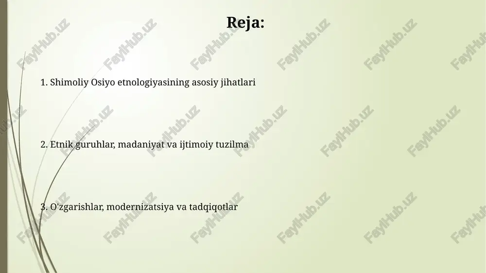 l madaniyati, san'at va folklor shimoliy osiyoning material madaniyatida, masalan, yakut pichoqlari kabi metall buyumlar, hayvon suyaklaridan yasalgan o'ymakorlik mahsulotlari, shuningdek, o'simlik tolalari bilan to'qilgan an'anaviy kiyimlar muhim ahamiyatga ega. shimoliy osiyo xalqlari folklorda epik ertaklar, shamanistik qo'shiqlar va raqslar orqali o'zlarining tarixi va dunyoqarashlarini aks ettiradi. ularda 12 ming yillik petrogliflar saqlanib qolgan. o'zgarishlar, modernizatsiya, siyosat va etnik munosabatlar shimoliy osiyodagi modernizatsiya ko'pincha 20-asrda sovet ittifoqi davrida majburiy kollektivlashtirish va sanoatlashtirish siyosati bilan bog'liq edi, bu etnik guruhlarning an'anaviy hayot tarziga ta'sir ko'rsatdi. siyosiy o'zgarishlar va etnik munosabatlar ko'pincha resurslar uchun raqobat va mintaqaviy avtonomiya masalalari bilan bog'liq. masalan, 1990-yillarda rossiyada respublikalar o'rtasida suverenitet uchun kurash avj oldi. demografiya, migratsiya, sog'liqni saqlash, ta'lim va madaniy meros shimoliy osiyoda demografik o'zgarishlar kuzatilmoqda, urbanizatsiya 60% dan ortiq aholini shaharlarga ko'chirmoqda, bu esa qishloq joylarida an'anaviy turmush tarziga ta'sir qilmoqda. migratsiya oqimlari, ayniqsa, rossiyaning yevropa qismidan sibirga yo'nalgan, aholi zichligining notekis taqsimlanishiga …