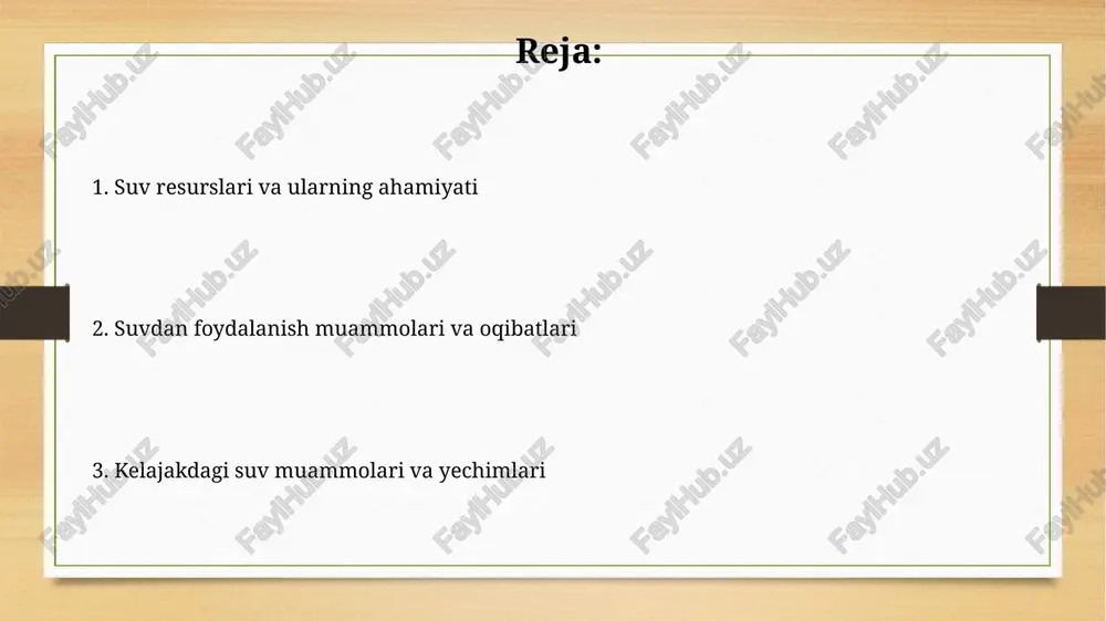 uqori bo'lganda odamlar salomatligiga jiddiy xavf tug'diradi. qishloq xo'jaligidagi oqava suvlar suvni ifloslantirishi mumkin, unda azot va fosfor kabi ozuqa moddalari ko'p bo'lib, algalar gullashini keltirib chiqaradi va suvda kislorod miqdorini 2 ppm dan kamaytiradi. qishloq xo'jaligida suvdan foydalanish qishloq xo'jaligida suvning 70% gacha bo'lgan ulushi sug'orishga sarflanadi, bu esa suv resurslariga katta bosim o'tkazadi va noo'rin sug'orish eroziyaga olib kelishi mumkin. an'anaviy sug'orish usullari, masalan, ariqlar orqali sug'orish, suvning 50% gacha yo'qotilishiga sabab bo'ladi, bu esa hosildorlikni kamaytiradi va suv tanqisligini kuchaytiradi. sanoatda suvdan foydalanish sanoatda suv asosan sovutish uchun ishlatiladi, energetika sanoatida esa bu ko'rsatkich 90% gacha yetishi mumkin, bu issiqlik elektr stansiyalari va yadro reaktorlari faoliyatida juda muhim. kimyo sanoati suvni xom ashyo sifatida ishlatadi va ko'plab kimyoviy jarayonlar uchun zarur bo'lgan erituvchi sifatida, bu esa suvning sezilarli darajada ifloslanishiga olib kelishi mumkin. ichimlik suv ta'minoti ichimlik suv ta'minoti tizimlari ko'pincha suvni tozalash inshootlaridan tortib iste'molchilarga yetkazib …