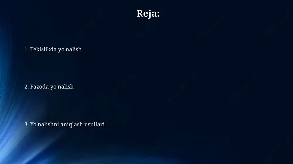 tekislikda va fazoda orientatsiya - Page 2
