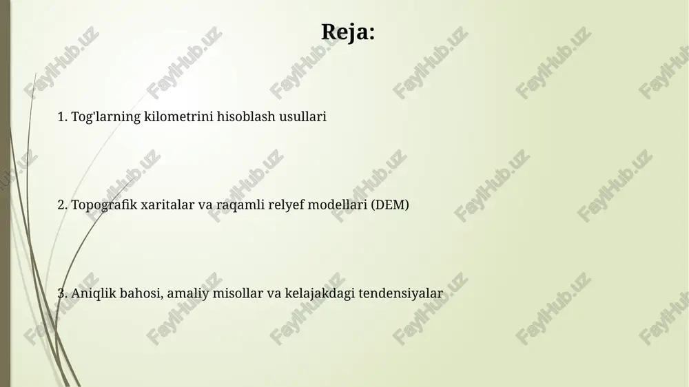 dellardan foydalanib amalga oshiriladi, bu transport xarajatlarini 10-15% ga optimallashtirishga yordam beradi va loyiha muddatlarini qisqartiradi. kelajakda tog'li hududlardagi masofani hisoblash uchun sun'iy intellekt va mashinalarni o'rganish algoritmlari qo'llaniladi, aniqlikni 95% dan yuqori darajaga ko'taradi va xatoliklarni kamaytiradi. e'tiboringiz uchun rahmat image1.jpg image2.jpg image3.jpg image4.jpg image5.jpg