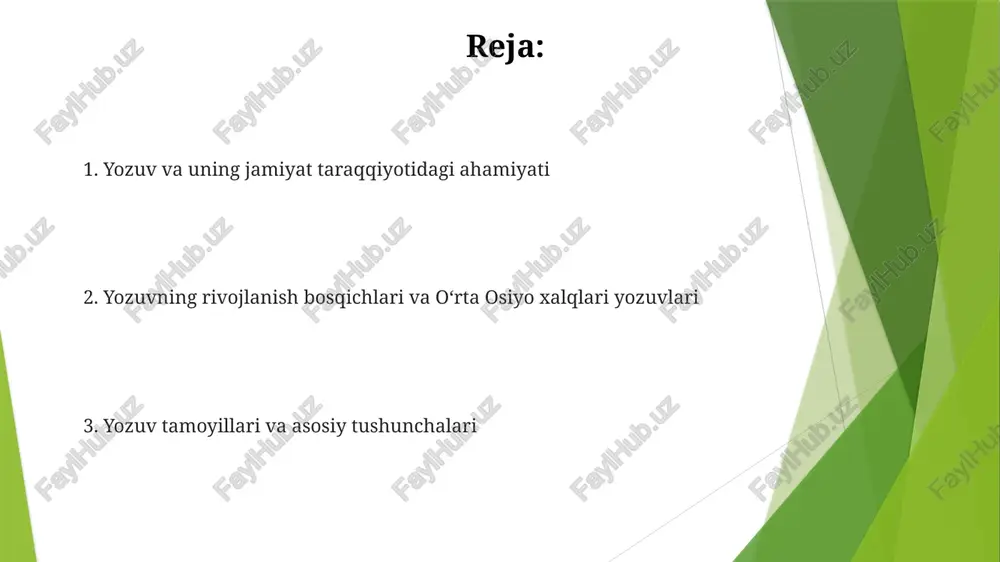 masalan, undoshlar ko‘pligi sababli semit tillarida unlilar e’tiborga olinmaydi, ammo aslida uning ahamiyati beqiyos. fonografik yozuv ikki turda bo’ladi: birinchisi bo’g’inli yozuv. bunda har bir yozuv belgisi bitta bo’g’inni anglatadi. ikkinchisi, tovushli yozuv. bunda har bir yozuv belgisi alohida bir tovushni ifodalaydi. yozuvning maxsus turlari stenografiya - qisqa belgilar tizimidan foydalanib, tezkor yozuvni ta'minlaydigan maxsus yozuv usuli; stenografik tizimlar 1837-yilda i.pitman va 1888-yilda stolsberg tomonidan takomillashtirilgan. transliteratsiya - bir tildagi so'zlarni boshqa tilga o'tkazishda qo'llaniladigan yozuv tizimi, bu jarayon so'zlarning asl talaffuzini saqlashga qaratilgan muhim 3 tizimdir. transliteratsiya transliteratsiya - bu bir tildagi yozuv tizimini boshqa bir tilning yozuv tizimida ifodalash jarayonidir. masalan, ruscha "moskva" soʻzini ingliz alifbosida "moskva" kabi yozish transliteratsiyadir. transliteratsiya soʻzlarni tarjima qilish kerak boʻlmaganda yoki tarjima qilishga ehtiyoj boʻlmaganda qoʻllaniladi. soʻzlar asl maʼnosini saqlab, bir tildan ikkinchi tilga koʻchiriladi. stenografiya stenografiya - yunoncha "stenos" (tor) va "grapho" (yozaman) soʻzlaridan, yaʼni, qisqa usulda yozish demakdir. oddiy harflarga …