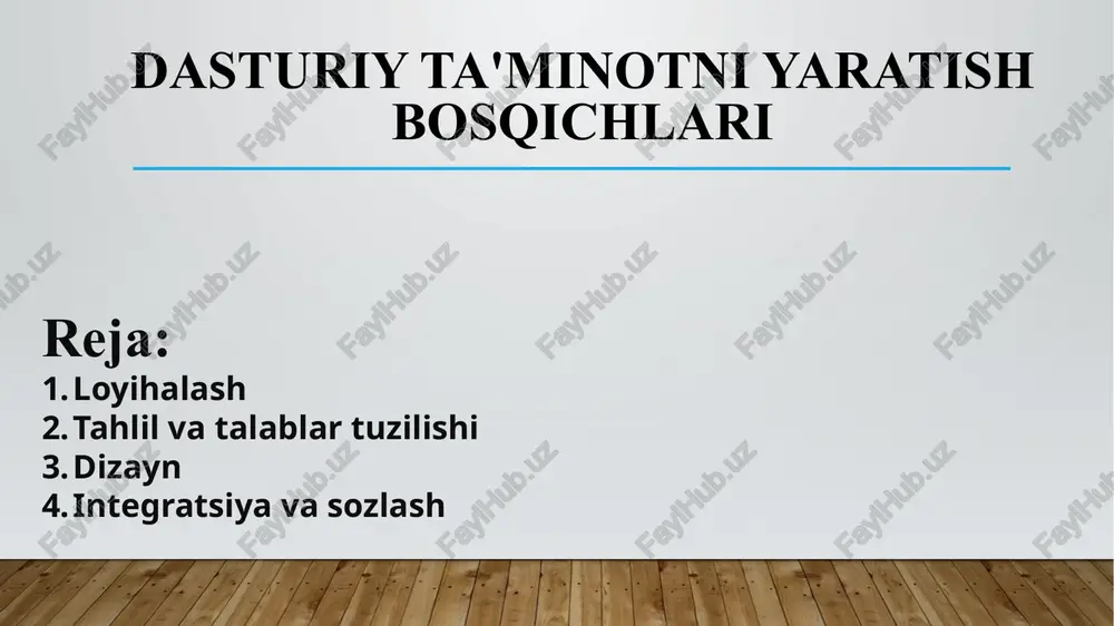 u bosqichda, dastur tushunishlarini yaratish va ularga asoslangan prototipni o'rganishni o'z ichiga oladi. bu, dasturni dastur tug'ilganidan avval sinash uchun qulayliklar yaratadi. 5.tizim arxivini yaratish: loyihalash bosqichida, dasturning tizim arxivi yaratiladi. bu arxiv dastur tuzilishi, ma'lumotlar bazasi skhemalari, funksiyalar ro'yxati, va qo'llanma dokumentlari kabi muhim ma'lumotlarni o'z ichiga oladi. loyihalash bosqichida, tahlil va talablar tuzilishi (requirements engineering) jarayonlari olib boriladi. bu bosqichda dasturchilar, mijozlar va boshqa so'rovnoma taraflari orasida kommunikatsiya olib boriladi. tahlil va talablar tuzilishida, loyihadagi funktsiyalarning to'liq tushunilganligi va talablar aniqlanadi. loyihalash bosqichining keyfiyati tahlil va talablar tuzilishi jarayoniga juda katta ahamiyat beriladi. bu bosqich, dastur tuzilishining asosiy qadamlaridan biri hisoblanadi va quyidagi nuqtalarga aloqador ma'lumotlar ta'minlash uchun bajariladi ma'lumotlar to'plashi va tahlil qilish: tahlil va talablar tuzilishi jarayonida, dastur uchun kerakli ma'lumotlar to'plashi va ularni tahlil qilish muhimdir. bu jarayonda, iste'molchilar va so'rovnoma taraflarining talablari va istaklari aniqlanad talablar tuzilishi: tahlil natijalariga asosan, dastur uchun kerakli talablarning …