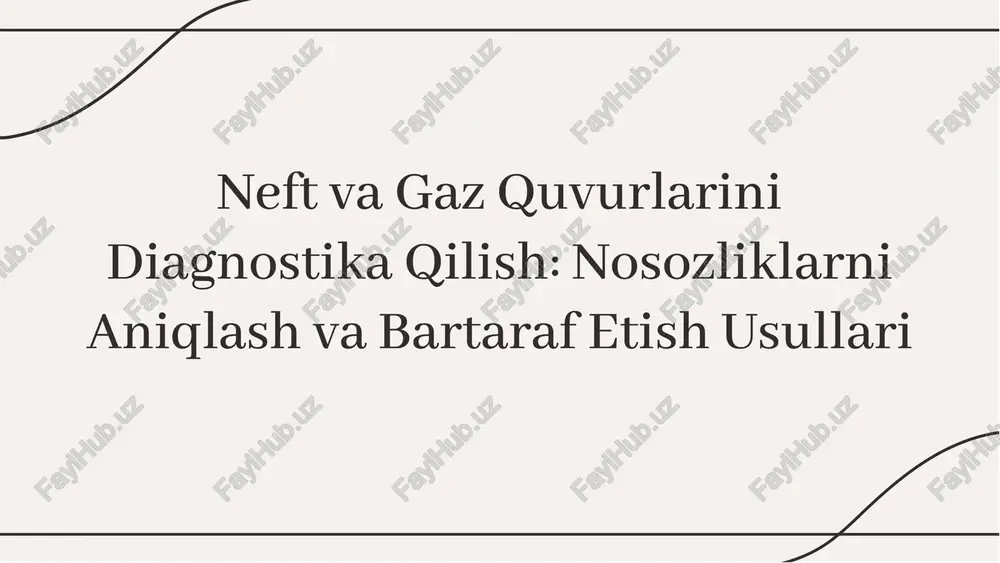 qlash va boshqarish uchun zaruriy ma'lumotlarni beradi. korroziya quvurlar uchun eng xavfli muammolardan biridir. korroziya darajasini aniqlash uchun kimyoviy tahlil va elektrokimyoviy usullar qo'llaniladi. bu jarayon, quvurlarni saqlash va boshqarish uchun zaruriy ma'lumotlarni beradi. korroziya diagnostikasikorroziya diagnostikasi ultrasonik o'lchovlarultrasonik o'lchovlar ultrasonik o'lchovlar quvurlarni tekshirishda keng qo'llaniladi. bu usul orqali quvur devorining qalinligini aniqlash va nosozliklarni vaqtida aniqlash mumkin. natijalar, quvurlarni boshqarish jarayonida muhim rol o'ynaydi. ultrasonik o'lchovlar quvurlarni tekshirishda keng qo'llaniladi. bu usul orqali quvur devorining qalinligini aniqlash va nosozliklarni vaqtida aniqlash mumkin. natijalar, quvurlarni boshqarish jarayonida muhim rol o'ynaydi. nosozliklarni bartaraf etish uchun bir nechta usullar mavjud. ta'mirlash, qayta tiklash va o'zgartirish kabi usullar, quvurlarni uzluksiz ishlashini ta'minlash uchun muhimdir. har bir usulning o'ziga xos afzalliklari mavjud. nosozliklarni bartaraf etish uchun bir nechta usullar mavjud. ta'mirlash, qayta tiklash va o'zgartirish kabi usullar, quvurlarni uzluksiz ishlashini ta'minlash uchun muhimdir. har bir usulning o'ziga xos afzalliklari mavjud. nosozliklarni bartaraf etishnosozliklarni bartaraf …