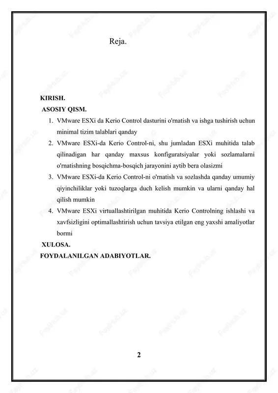 kerio control integratsiyasi simbiotik munosabatlarni ifodalaydi, tarmoq himoyasini mustahkamlash, resurslardan foydalanishni optimallashtirish va boshqaruv ish oqimlarini soddalashtirish uchun virtualizatsiya kuchidan foydalanadi. ushbu integratsiyaning nuanslarini o'rganish orqali ushbu dissertatsiya virtuallashtirilgan infratuzilmada kerio control samaradorligini oshirish uchun joylashtirish masalalari, konfiguratsiya strategiyalari va eng yaxshi amaliyotlar haqida qimmatli tushunchalarni berishga qaratilgan. tashkilotlar doimiy ravishda o'zgarib borayotgan tahdidlar manzarasi va tarmoqni boshqarishning murakkabligi bilan kurashar ekan, ishonchli xavfsizlik echimlarini qo'llashning ahamiyatini oshirib bo'lmaydi. vmware esxi-da o'rnatilganda kerio control tarmoq perimetrlarini mustahkamlash, paydo bo'layotgan tahdidlarni yumshatish va ma'murlarga raqamli aktivlarini samarali himoya qilish uchun zarur bo'lgan vositalarni kuchaytirishda asos bo'lib xizmat qilishini to'liq tushunishadi. keyingi boblarda vmware esxi-da kerio control-ni o'rnatish va sozlash bilan bog'liq nazariy asoslar, amaliy amalga oshirish usullari va empirik baholashlar ko'rib chiqiladi. ushbu texnologiyalar o'rtasidagi sinergiyani tushuntirish va real dunyo stsenariylaridan olingan amaliy tushunchalarni taqdim etish orqali ushbu dissertatsiya tarmoq xavfsizligi, virtualizatsiya va it infratuzilmasini boshqarish bo'yicha bilimlar to'plamiga hissa qo'shishga …