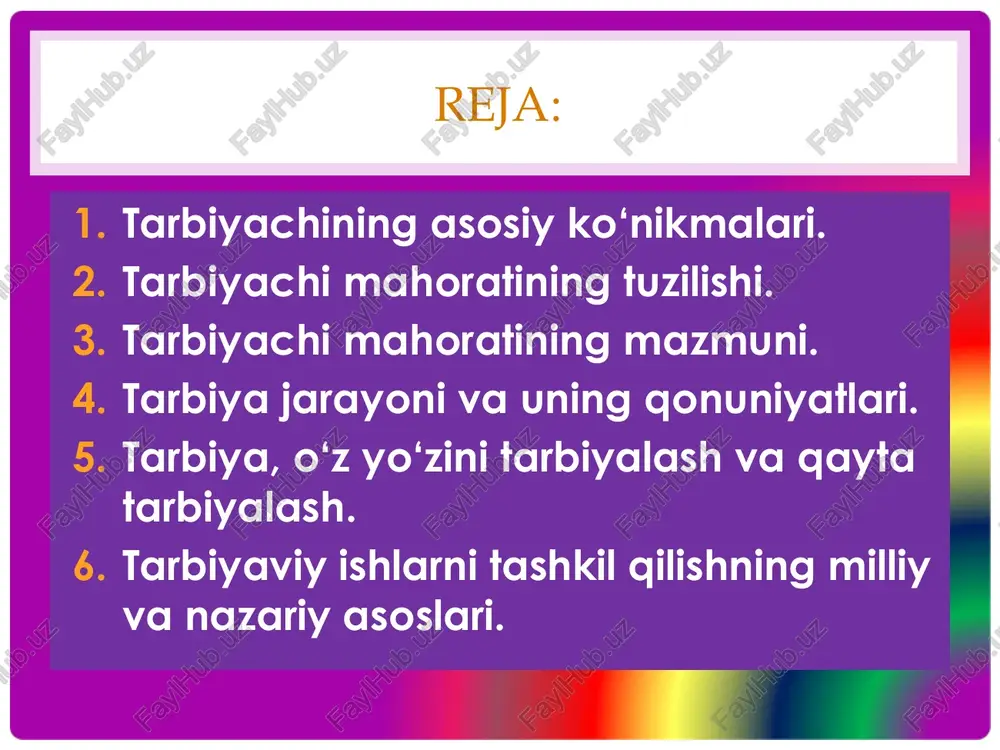 ashuvlarning xarakteri. uslubiy tavsiyalar ishlanadi va ular qarab chiqiladi. tarbiyaviy ishlarda kattalar bilan bolalarni o‘zaro bog‘lovchi mazmun va shakl hamda usullar bo‘yicha jamoa ta’sirining o‘zaro munosabatlari alohida ahamiyat kasb etadi. tarbiyachining mahorati bolalar munosabatlarini yo‘naltira olish san’ati bilan xarakterlanadi. munosabatlar tizimchasida to‘g‘ri baholay olishni, fikrlashning shakllanishi asosida har bir jamoa a’zosining qimmatli tomonlari shaxs sifatida ochilib boradi. shu jamoa ijodiy faoliyatini tashkil etishda dastlabki suhbatlashish ishni tugallash bosqichi uchun zarurdir. bu o‘rinda bolalar qanday o‘zgarganligi qanday sifatlarga ega bo‘lganligi hisobga olinadi. baho bu o‘rinda samimiy, o‘zaro bir-birlarini to‘g‘ri tushunish asosida bo‘lishi kerak. to‘g‘ri munosabatlar shakllanishiga yakuniy yig‘in, «chaqmoq» chiqarish tarbiyalanuvchi xulqi va muammolarni muhokama etish, har bir vazifalarni bajarishda ayrim shaxs ishini baholash va to‘g‘ri tahlil etishdan iborat bo‘lmog‘i zarur. bolalar muhitida munosabatlarni to‘g‘ri boshqarish uchun ustoz tarbiyachiga jamoa ichidagi va jamoalar o‘rtasidagi bog‘liqliklarni, ziddiyatlarning kelib chiqish tabiatini bilish muhim hisoblanadi. jamoada shaxslararo muammolarni tadqiq etuvchilar bir necha qarama-qarshiliklarni ajratib …