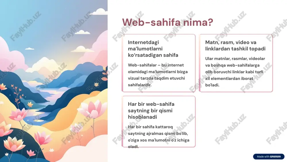fsil ma'lumot". 2 to‘g‘ri va ishlaydigan manzil link manzili (url) to‘g‘ri yozilgan va ishlaydigan bo‘lishi zarur, aks holda foydalanuvchi xato sahifaga tushib qoladi. 3 yangi oynada ochish linkni yangi oynada ochish uchun target="_blank" atributini qo‘shing. bu foydalanuvchini joriy sahifadan olib chiqmaydi. 6 matn va linklarni birga ishlatish matn ichida muhim so‘zlarni link qilish orqali foydalanuvchilarni qo'shimcha ma'lumotlarga yo'naltirish mumkin. masalan: "bizning saytimiz orqali ko‘proq ma’lumot oling." linklar foydalanuvchini kerakli sahifaga tez va qulay tarzda yetkazib, navigatsiyani sezilarli darajada yaxshilaydi. 7 matn joylashtirishda e’tibor beriladigan jihatlar qisqa va aniq matn sahifa dizayni va o‘quvchi qulayligi uchun matnni qisqa va aniq yozish lozim. ortcha ma'lumotlardan qoching. bo‘sh joy qoldirish matn va linklar orasida yetarli bo‘sh joy qoldirish sahifaning o‘qiluvchanligini oshiradi va ko'zni charchatmaydi. mobil moslashuvchanlik mobil qurilmalarda ham matn oson o‘qilishi uchun web-sahifa moslashuvchan (responsive) bo‘lishi shart. 8 amaliy misol: oddiy web-sahifa matni va link keling, bir oddiy web-sahifada matn va link …
