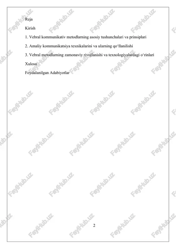lanish yo‘nalishlari o‘rganilmoqda. mavjud tadqiqotlar shuni ko‘rsatadiki, samarali muloqot uchun nafaqat nutq va tinglash qobiliyatlari, balki empatiya, savol berish va aniq ifoda qilish kabi ko‘nikmalarni rivojlantirish zarur. bu metodlarning asosiy maqsadi, insonlarning o‘z fikrlarini tushunarli va aniq ifoda etishiga yordam berish, boshqalarni to‘g‘ri tushunish va muomala qilish uchun optimal shart-sharoitlar yaratishdir. ayniqsa, zamonaviy texnologiyalar va virtual muhitda, vebral kommunikatsiyaning yangi texnikalari va strategiyalari ishlab chiqilmoqda, bu esa kommunikatsiya sohasida yangi imkoniyatlarni ochmoqda. ushbu tadqiqotda, vebral kommunikativ metodlarning asosiy tushunchalari va prinsiplari, amaliy texnikalar va ularning qo‘llanilishi, shuningdek, zamonaviy rivojlanishlar va texnologiyalardagi o‘rinlari o‘rganiladi. bu yondashuvlar, insonlarning o‘zaro munosabatlarini yaxshilash, kommunikatsiya muammolarini hal etish va shaxsiy hamda ijtimoiy hayotni rivojlantirish uchun muhim ahamiyatga ega. shuningdek, bu metodlarni keng qo‘llash, insonlarning fikr va his-tuyg‘ularini to‘g‘ri va samarali ifoda etishga imkon yaratadi, natijada, jamiyatda tushunish va hamjihatlik darajasini oshiradi. shu bilan birga, texnologiyalarning rivojlanishi bilan vebral kommunikatsiya metodlarining yangi yo‘nalishlari va imkoniyatlari ham …