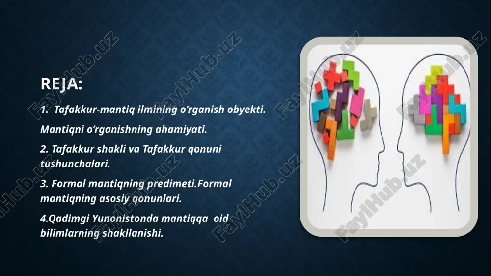 idan iborat. bilishning maqsadga muvofiqligini, yaxlitliligi, tizimliligini aql, ya’ni tafakkur belgilaydi. tafakkurning mantiq obyekti sifatidagi o‘ziga xosligi va bilishda tutgan o‘rni to‘g‘risida aniq tasavvur hosil qilish uchun bilishning manbalari, turlari, darajalari,metodlarini ifoda etuvchi ba’zi fundamental tushunchalarning ma’no-mazmuni va o‘zaro munosabatini qisqacha ko‘rib chiqamiz. aql (aqliy mushohada, tafakkur) insonga xos buyuk hislat, ne’matdir. aql (lot. rationalis; yun. nus, fronesis; arab. al-aql – asoslangan, maqsadga muvofiq) – insonga o‘ylash, fikrlash, anglash va xotirlash, xulosa chiqarish imkonini beradigan qobiliyati, noyob ma’naviy hodisa. bizning maqsadimiz kontekstida “aql”, “aqliy mushohada”, “tafakkur” tushunchalarini bir xil ma’noga ega deb olish mumkin. inson hayoti, faoliyati aqliy mushohada asosida qurilgan bo‘ladi; amalga oshiradigan har bir ishida maqsad mavjud bo‘lib, unda, odatda, “mantiqiy ish” izlarini topish mumkin. hosil qilingan xulosa, unga taya’ni b sodir qilinadigan amaliy harakat, uning to‘g‘ri yoki xato bo‘lishidan qat’i nazar, fikrlash, tafakkur natijasi sifatida namoyon bo‘ladi. aql, tafakkur bilish manbalaridan biridir. u bilishning boshqa vositalari, xususan, …