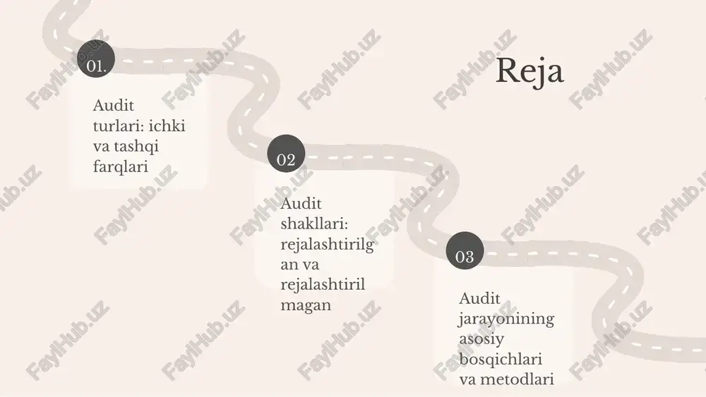 riladi. tashqi auditorlar, tashkilotning ichki nazorat tizimini baholab, moliyaviy hisobotlarning to'g'riligini va ulardagi xato yoki firibgarliklarni aniqlashda yordam beradilar. ular, tashkilotlar uchun ishonchli hisobotlarni taqdim etish orqali jamoatchilik va investorlarga xabardorlik yaratadi. tashqi audit jarayonida auditorlar, tashkilotning moliyaviy hisobotlarini, ichki nazorat tizimini va boshqa tegishli hujjatlarni diqqat bilan tahlil qiladilar. ularning vazifalari, aniqlangan xatolarni va muammolarni belgilashdir. shuningdek, tashqi auditorlar tashkilotga tavsiyalar berish orqali moliyaviy jarayonlarini yaxshilashga yordam beradilar. bu jarayon, tashkilotning umumiy samaradorligini oshirishga xizmat qiladi. ichki audit vs tashqi audit asosiy farqlar - ichki audit ichki nazorat va boshqaruv jarayonlarini baholashga qaratilgan. - tashqi audit esa moliyaviy hisobotlarni mustaqil baholash va tasdiqlashga mo'ljallangan. metodologiyalar - ichki audit ko'pincha tashkilot ichida amalga oshiriladi va muayyan jarayonlar va xavflarni baholaydi. - tashqi audit esa tashqi auditorlar tomonidan o'tkaziladi va xalqaro standartlarga muvofiq amalga oshiriladi. maqsadlar va hisobotlar - ichki audit tashkilot ichidagi jarayonlarni yaxshilash va samaradorligini oshirish maqsadida ishlaydi. - …