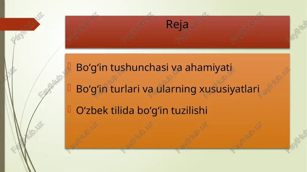 nadi: ochiq bo'g'inlar va yopiq bo'g'inlar. ochiq bo'g'inlar undosh va unli tovushlardan iborat. 2 ochiq bo'g'inlar - ochiq bo'g'inlar oxirida unli tovush bilan tugaydi. misol uchun, "ma" va "ko'" so'zlarida ochiq bo'g'inlar mavjud. bu toifadagi bo'g'inlar talaffuzda qulaylik yaratadi. 3 yopiq bo'g'inlar - yopiq bo'g'inlar oxirida undosh tovush bilan tugaydi. "kitob" va "gʻa'za" so'zlaridagi yopiq bo'g'inlar misol sifatida keltirilishi mumkin. ular talaffuzning qiyinligini oshiradi. boʻgʻinlarning fonetik xususiyatlari va ularning ahamiyati. 1 boʻgʻinlarning tuzilishi - boʻgʻinlar, tovush birikmalari sifatida, bir yoki bir nechta tovushlardan iborat bo‘lib, ularning tuzilishi tilning fonetik asosini belgilaydi. 2 fonetik xususiyatlar - boʻgʻinlar, ovozlarning birikmasi orqali, talaffuz va intonatsiyani shakllantiradi. har bir bo'g'in o'ziga xos fonetik belgilarga ega. 3 ahamiyati va ta'siri - boʻgʻinlar, tilning kommunikativ samaradorligini oshirishda muhim rol o'ynaydi, chunki ular ma'no va tushunishni yengillashtiradi. oʻzbek tilida boʻgʻinlarning asosiy tuzilishi va xususiyatlari. 1 asosiy tuzilishi oʻzbek tilidagi boʻgʻinlar bir yoki bir nechta tovushdan tashkil topgan, …