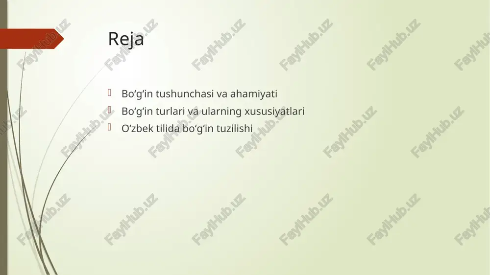 ffuzi muhimdir. o'zbek bo'g'inlari o'zbek tilida bo'g'inlar qisqa va uzun, ochiq va yopiq, shuningdek, tonik va atonik bo'lishi mumkin. misol uchun, "kitob" va "o'qituvchi" so'zlaridagi bo'g'inlarni tahlil qilish mumkin. fonetik xususiyatlar o'zbek tilidagi bo'g'inlar fonetik jihatdan o'ziga xosdir. ularning strukturasida vokallar va konsonantlar muhim rol o'ynaydi, bu esa tilning melodik xususiyatlarini belgilaydi. boʻgʻin turlari: umumiy ko‘rinishi va tasnifi. boʻgʻinlar, tovushlarning ma'lum bir tartibda birlashishi natijasida hosil bo'lgan asosiy fonetik birliklardir. ular o'z ichiga ochiq, yopiq, qattiq va yumshoq bo'g'inlarni oladi. har bir bo'g'in turining o'ziga xos fonologik xususiyatlari mavjud. syllable structure, fonetik tadqiqotlar uchun muhim ahamiyatga ega. oʻzbek tilidagi boʻgʻinlarning asosiy turlari. 1 oʻzbek tilidagi boʻgʻinlar - oʻzbek tilida boʻgʻinlar ikki asosiy turga bo'linadi: ochiq bo'g'inlar va yopiq bo'g'inlar. ochiq bo'g'inlar undosh va unli tovushlardan iborat. 2 ochiq bo'g'inlar - ochiq bo'g'inlar oxirida unli tovush bilan tugaydi. misol uchun, "ma" va "ko'" so'zlarida ochiq bo'g'inlar mavjud. bu toifadagi bo'g'inlar talaffuzda …
