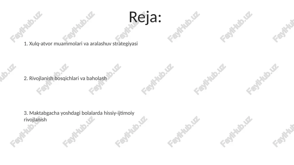 testlari), ijtimoiy-emotsional rivojlanish (denver yoki chikagodagi maktabgacha ta'lim muassasalarida kuzatish, ota-ona/o'qituvchi hisobotlari va basc-3 kabi standart shkalalar) hamda moslashuvchan funksiyalarni (masalan, vineland moslashuvchan xulq-atvor shkalalari) baholash o'yin asosidagi baholash maktabgacha yoshdagi bolalarning faoliyatini to'liq tushunish uchun pba va psixodiagnostik usullarni integratsiyasi; pba bolaning tabiiy xulq-atvoriga (masalan, ramziy o'yin ko'nikmalariga) tushuncha beradi va pba ma'lumotlari rasmiy baholash vositalarini tanlashda qo'llaniladi maktabgacha ta'lim bahosining axloqiy jihatlari maktabgacha ta'lim baholari bo'yicha axloqiy muammolar (masalan, stanford-binet, wppsi-iv) kabi madaniy jihatdan tarafkash standartlashtirilgan testlarni o'z ichiga oladi, bu turli ijtimoiy-iqtisodiy sharoitdagi (ses) 3-5 yoshli bolalarga aqshning shahar va qishloq hududlarida ta'sir qiladi london, ontariodagi maktabgacha yoshdagi tarbiyachilar, psixologlar va ota-onalar baholash natijalarini birgalikda talqin qilishlari, yorliqlashdan qochishlari va shaxsiy kuchli tomonlarga e'tibor berishlari kerak xulq-atvor kuzatish usullari maktabgacha yoshdagi bolalar psixologiyasida psixodiagnostika vositalari xulq-atvor kuzatishlarini standartlashtirilgan baholash (masalan, wppsi-iv, bayley shkalalari) va ota-ona/o'qituvchi suhbatlari bilan birlashtirib, keng qamrovli profil yaratadi. natijalarni talqin qilish rivojlanish me'yorlari, …