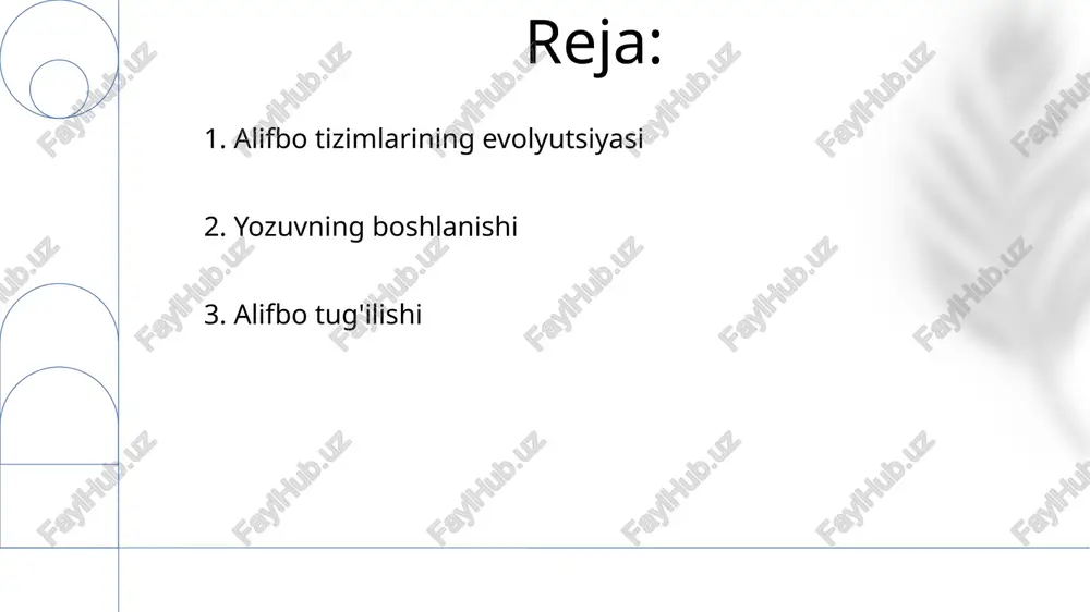 o'laroq, g'oyalar yoki tushunchalarni ifodalovchi vizual belgilarga (masalan, xitoy harflari) tayanadi, bu esa ko'p miqdorda harflarni yodlashni talab qiladi oddiy tasvirlarga asoslangan ifodalardan murakkabroq ramziy shakllarga o'tish (masalan, shumer yozuvi miloddan avvalgi 3200-yil, misr iyerogliflari miloddan avvalgi 3000-yil) mesopotamiya, misr va indus vodiysi sivilizatsiyalarida tushunchalarni (masalan, quyosh, oy, suv) ifodalovchi ideogrammalarga yo'l ochdi 3. piktogramma va ideogramma lineer b (mikena yunonistoni, mil. av. 1600-1100), boʻgʻin yozuvi, yunon alifbosidan avvalroq boʻlib, mintaqadagi qadimgi yozuv tizimlarini koʻrsatadi. proto-sinay (misr, mil. av qadimgi yunon alifbosi miloddan avvalgi 8-asrda fenikiya yozuvidan (22 undosh) rivojlanib, undosh tovushlarni ifodalash va egey dunyosida savodxonlikni kengaytirish uchun muhim bo'lgan unli tovushlarni (α, ε, η, ι, ο, υ, ω) qo'shdi va keyinchalik lotin va kirill alifboslariga ta'sir ko'rsatdi yunon alifbosining ta'siri beqiyos: 24 harf (alfa, beta, gamma… omega) ko'plab yozuvlarning – lotin (rim, 26 harf), kirill (vizantiya, slavyan tillari) – asosini tashkil etdi 4. yunon alifbosi misr iyerogliflari, miloddan …