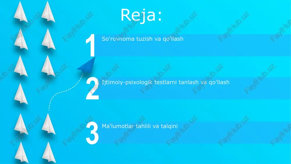 n foydalanib, natijalar vakilligini ta'sir qiladi ijtimoiy-psixologik testlar proyektiv testlar (masalan, tat, rorshax), ong ostidagi motivatsiyalarni baholash; yashirin assotsiatsiya testi (iat), kontseptlar o'rtasidagi avtomatik assotsiatsiyalarni o'lchash; va xulq-atvor kuzatish usullari (masalan, sinf xona, ish joyi)ni o'z ichiga oladi ijtimoiy-psixologik o'lchov shkalalari rosenberg o'z-o'zini hurmat qilish shkalasi (rses), marlou-kroun ijtimoiy istaklilik shkalasi (mcsd) va ko'p o'lchovli idrok etilgan ijtimoiy qo'llab-quvvatlash shkalasi (mspss) kabi turli xil asboblarni o'z ichiga oladi. so'rovnomalar orqali liker, semantik differentsial va t'yurstoun shkalalari qo'llaniladi o'lchovlarning ishonchliligi va haqiqiyligi so'rov uslubi (masalan, onlayn, qog'ozli, telefon orqali) javob berish darajasi va ma'lumot sifatiga turli kontekstlarda (masalan, siyosiy so'rovlar, shahar/qishloq joylardagi bozor tadqiqotlari) ta'sir qiladi so'rovnomalar (masalan, likert shkalalari, semantik differentsiallar) va ijtimoiy-psixologik testlarning (masalan, mmpi-2-rf, bfi) turli xil populyatsiyalar (aqsh, buyuk britaniya, yaponiya)dagi haqiqiyligi (mazmun, mezon, konstruktiv) va ishonchliligini (test-retest, ichki izchillik, baholashchilararo) baholash ma'lumotlarning umumlashtirilishini ta'minlash uchun muhimdir ijtimoiy-psixologik testlarning psixometrik xususiyatlari (standartizatsiya, normadan chetlashish), madaniy omillar va …
