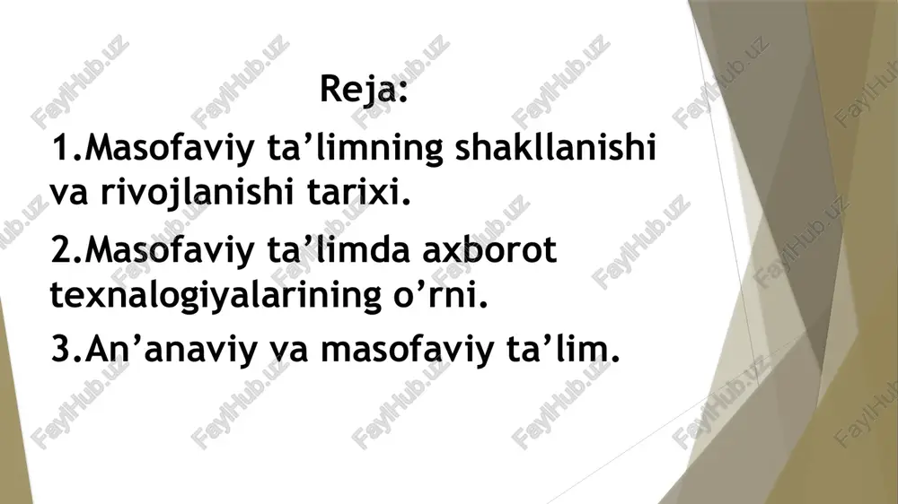 birinchi “ virtual kollej’’ faoliyat ko’rsata boshlaydi. coastline community collage deb nomlangan ushbu virtual kollej turli xil teli kurslarni taklif qila boshlaydilar. coastline community collage offering to’liq ta’lim tajribasini masofadan turib etishi masofaviy ta’lim sohasidagi o’zining ulkan evolyutsiyasini ko’rsatadi. biroq, tez orada bitta yangi texnalogiya masofaviy kurslar taklif qilinadigan asosiy kanal sifatida paydo bo’ladi, ya’ni internet yigirmanchi asrning birinchi yarmida ko’plab yangi texnalogiyalar paydo bo’ladi va bu masofaviy ta’limda sezilarli yangiliklarga olib keldi. bu vaqt oralig’ida masofaviy ta’lim turli xil maqsadlar uchun turli formatlarda taklif qilina boshlaydi. 1922-yilga kelib radioeshittirish texnalogiyasi axborot uzatishning qulay vositasiga aylanadi. telefon uzoq vaqtdan beri mavjud bo’lgan texnalogiya bo’lsada, viskonsin universiteti 1965-yilda telefon formatidan foydalangan holda shifokorlar uchun shtat bo’ylab ta’lim dasturini qo’llay boshlaydi. 1968-yilga kelib, nebraska-linkoln unversitetining mustaqil o’quv o’rta maktabida masofaviy ta’lim orqali akkreditatsiya qilingan o’rta maktab diplomini olish mumkin edi 1982-yilda nyu-xempshirdagi kompyuter yordamida o’quv markazi kattalar uchun oflayn ta’lim muassasasi sifatida …