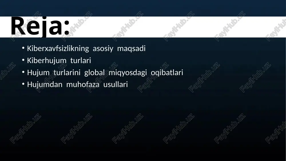 izimining fishing - seo yordamida jinoyatchilarga kerak bo'lgan saytlarni qidiruv natijalarida ko'taradigan hujumlar; elektron pochta fishing - elektron pochta orqali hujum; vishing - ovozli pochta orqali hujum. ransomware hujumlari ransomware - bu zararli dastur bo'lib, foydalanuvchilarning o'z dasturlariga kirishini bloklaydi va ulardan to'lovni talab qiladi. ransomware odatda spam yoki ijtimoiy muhandislik orqali tarqatiladi. 2021 yilda biz jabrlanuvchining fayllarini shifrlaydigan va keyin ishni tiklash uchun to‘lov talab qiladigan to‘lov dasturining ko‘proq misollarini ko‘rishni kutmoqdamiz. shuni yodda tutish kerakki, jinoyatchilarga pul to'lagan tashkilotlarning 42 foizi hech qachon ularning fayllariga kirish huquqiga ega bo'lmagan. zararli dastur zararli dasturlar qurilmalarning ishlashini to'xtatadi yoki ularni sezilarli darajada sekinlashtiradi. ayg'oqchi dasturlar, viruslar, qurtlar, to'lov dasturlari yoki troyanlar kiberjinoyatchilar tomonidan qo'llaniladi. zararli dastur qurilmalarga zararli kodli elektron pochta biriktirmalari yoki musiqa yoki tasvirlar niqobi ostida xavfli kontentni tarqatuvchi fayl almashish dasturlari orqali kiradi. ma'lumotlar sizib chiqishi ma'lumotlarning buzilishi foydalanuvchining maxfiy ma'lumotlari zaiflashganda sodir bo'ladi. 2020 yilda ko'plab …