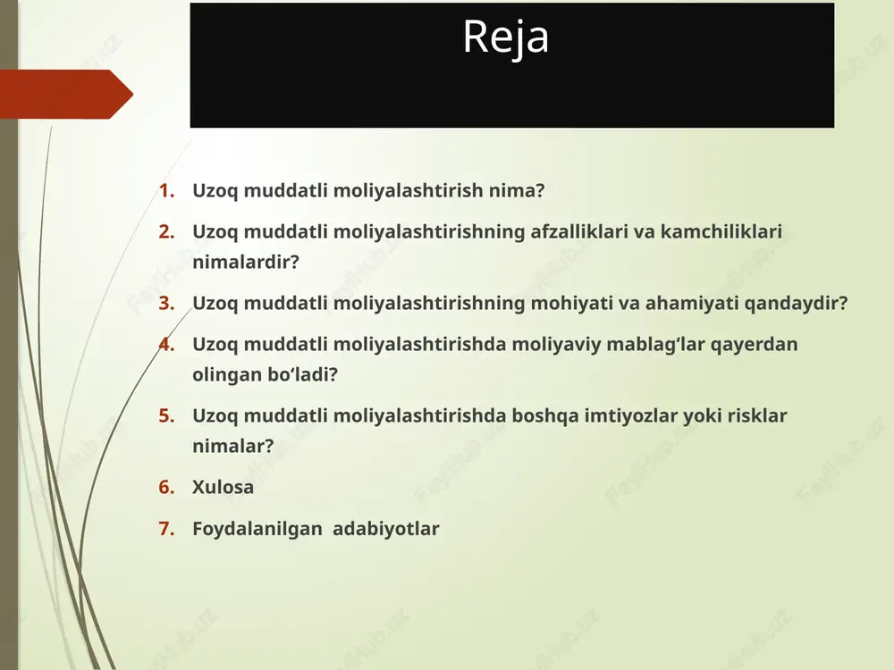 hisobda maxsus ochilgan subschyotlar bo'yicha investitsiyalar turlari bo'yicha: 08-1 “yer uchastkalarini olish”; 08-2 "tabiatdan foydalanish ob'ektlarini sotib olish"; 08-3 “asosiy vositalarni qurish”; 08-4 “asosiy vositalarni sotib olish”; 08-5 “nomoddiy aktivlarni sotib olish”; 08-6 "yosh hayvonlarni asosiy podaga o'tkazish"; 08-7 "katta hayvonlarni sotib olish"; 08-8 «ilmiy-tadqiqot, tajriba-konstruktorlik va texnologik ishlarni bajarish» va boshqalar. 08-“doimiy aktivlarga investitsiyalar” schyotining debetida tegishli aktivlarni qurish (yaratish) va sotib olish uchun sarflangan haqiqiy xarajatlar, shuningdek, asosiy podani shakllantirish xarajatlari aks ettiriladi. uzoq muddatli moliyalashtirish uzoq muddatli moliyalashtirish, moliyalashtiruv, investitsiyalar yoki mablag'larni biror xil darajadagi daromadni olish maqsadida uzun muddatga o‘tkazishni ifodalaydi. bu, mablag'lar yoki varoqlarning biror muddatga (odatda, yillar davomida) investitsiya qilinganligi, vaqt o'tishi, daromad ortishi yoki moliyaviy maqsadlar uchun xizmat qilishini anglatadi. uzoq muddatli moliyalashtirishda insonlar yoki kompaniyalar o‘z moliyaviy resurslarini uzun muddatga boshqa obyektlarga investitsiya qilib, daromadni olish, kapitalni oshirish, pul mablag'larini saqlash va uning o‘zgarishi orqali moliyaviy o‘zlashtirishni hedef qilishadi. bu ko'rsatkich bir …