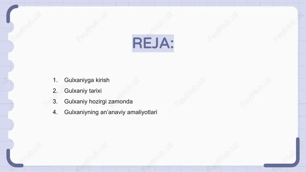 davom etmoqda. gulxaniyning an’anaviy amaliyotlari gulxaniy gulxaniylarning madaniy merosi bo‘lib, avloddan-avlodga o‘tib kelayotgan an’anaviy urf- odatlarni o‘z ichiga oladi. bu amaliyotlar gulxaniylar jamiyatida muhim ahamiyatga ega bo'lgan marosimlar, raqslar va hikoyalarni o'z ichiga oladi. gulxaniyning urf-odatlari ajdodlarni e'zozlash, jamoaga xayr-saodat izlashdan iborat. gulxaniylar betakror raqslar orqali o‘z birdamligini ifodalaydi, boy tarixini tarannum etadi. hikoyachilik gulxaniy an’ana va qadriyatlarini asrab-avaylash va ulashish vositasi bo‘lib xizmat qiladi. gulxaniyning an'anaviy odatlari jamiyatning o'ziga xosligi va jipsligining ajralmas qismidir. ular o'zlarining boy madaniy merosi bilan hozirgi avlodlarni bog'lab, tegishlilik va g'urur tuyg'usini kuchaytiradi. gulxaniyning madaniy ahamiyati gulxaniy tubjoy xalq an'analarida muhim madaniy ahamiyatga ega. bu avloddan- avlodga o'tib kelayotgan er va ajdodlar ruhiga aloqadorlikni ifodalaydi. gulxaniylik amaliyoti inson va ma’naviy olam o‘rtasidagi mutanosiblikni saqlashda muhim ahamiyatga ega bo‘lgan marosim va marosimlarda chuqur ildiz otgan. bu jamiyatning madaniy merosini e'zozlash va asrab-avaylash vositasi bo'lib xizmat qiladi. qolaversa, gulxaniy xalq og‘zaki ijodi, afsona va rivoyatlarni hikoya …