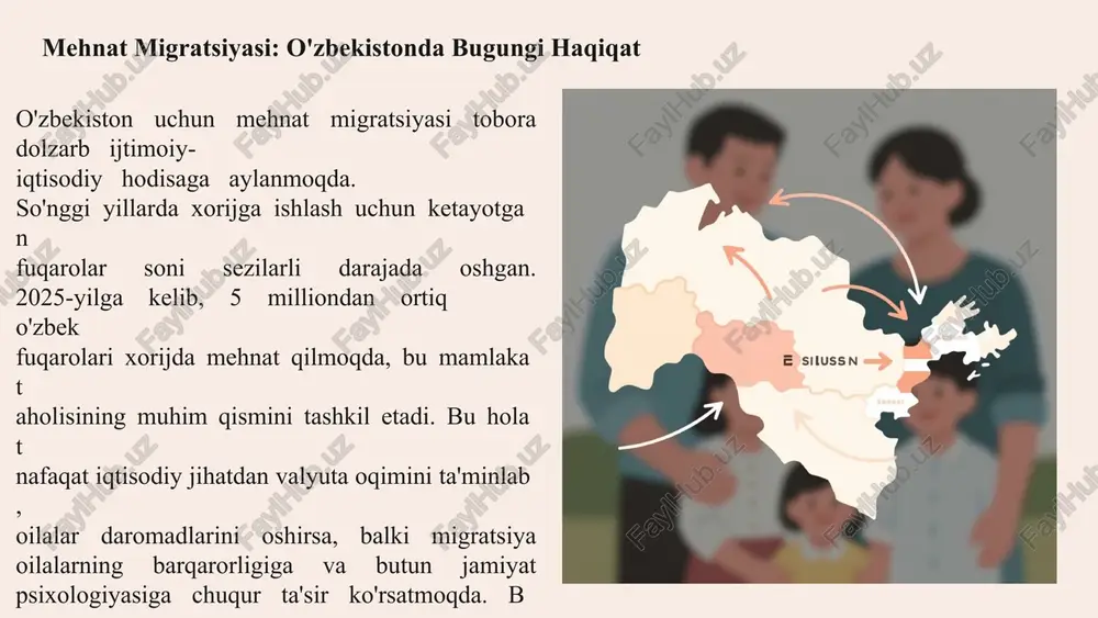 oqimlari zich joylashgan mintaqalarda emas, balki bozor transformatsiyasi sodir bo`layotgan va uning global iqtisodiyotga qo‘shilayotgan joylarda paydo bo`ladi. ya’ni “migratsiya bozorning kamchiligi emas, aksincha, uning o'zgarishi natijasidir”. yuqorida qayd qilingan nazariyalar bilan birga 1960-yillarda e. li tomonidan ishlab chiqilgan migratsiyaning ekonometrik modeli ham mavjud. u e.lining jalb etuvchi va turtib chiqaruvchi omillari, deb ham nomlangan. e.lining jalb etuvchi va turtib chiqaruvchi omillari jalb etuvchi omillar: 1.iqtisodiy rivojlanish darajasi 2.daromad darajasi 3.xavfsizlik 4.mehnat bozorida ish toppish imkoniyati turtib chiqaruvchi: 1. iqtisodiy omillar 2. ijtimoiy va siyosiy omillar 3.noqulay tabiat va ob-havo sharoitlari oraliq omillar: 1. transport xarajatlari 2.migratsiya jarayonlarini tartibga soladigan qonun hujjatlari 3. ko`chib borish mo`ljallanayotgan joy to`g`risida ma`lumotlarning mavjudligi e. li birinchi bo‘lib migratsiya jarayonlariga ta’sir ko‘rsatadigan omillarni aniqlab berdi. turtib chiqaruvchi omillarga iqtisodiy (ishsizlik, daromad darajasining pastligi, soliq darajasining yuqoriligi), ijtimoiy va siyosiy (kambag‘allik, kamsitish, vijdon va e’tiqod erkinligining cheklanishi, urushlar) xususiyatga ega ayrim omillar, noqulay tabiiy va …