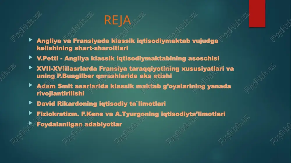 istik, ya’ni bozor munosabatlari shakllana bordi. uyhunarmandchiligi urniga manufakturaning kirib kelishi katta ijobiyvoqea bo‘ldi. . manufaktura rivojiga jun kerak, buning uchun qo‘ylar sonini oshirish talab etildi, ko‘p qo‘ybokish uchun esa yangi keng yaylovlar zarur, oqibatda chakalakzor, botqoq, bo‘z erlar chegaralanib («erlarni chegaralash» degan ibora shundan kelib chiqqan) yaylovga aylantirildi, dehqon (yomen)lar o‘z erlaridan haydab chiqarildilar, erlari esa tortib olinib, yaylovlarga aylantirildi. bu jarayonning muhim ahamiyati bor: 1. manufaktura (sanoat) uchun xom ashyo ko‘paydi; 2. sanoatga ko‘p va arzon ishchi kuchi etkazib berildi (erdan mahrum bo‘lgan, haydalgan dehqonlar ish qidirib shaharlarga borganlar). oqibatda sanoat tez o‘sa boshladi, yangi sinflar paydo bo‘ldi. demak, sanoatdagina emas (manufaktura), qishloq xo‘jaligida ham kapitalistik munosabatlar g‘alaba qozondi. mamlakatning iqtisodiyrivojlanishiga yo‘l ochib berildi. lekin ko‘plab dehqonlarning ekspropriatsiya qilinishi (ersizlantirilishi), ularni zo‘rlik yo‘li bilan yollanma mehnatga jalb etilishi (chunki boshqa iloj yo‘q) qarama-qarshilikni kuchaytirdi, oqibatda 1641-1660 yillarda angliyada inqilob bo‘lib o‘tdi. xvii asrdagi niderlandiyadan keyingi ikkinchi bu inqilob …