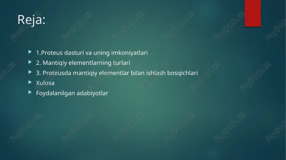 an xatolar muqarrar ravishda paydo bo'ladi. biroq, ko'p sonli integral mikrosxemalar va boshqa elektron komponentlarni o'z ichiga olgan qurilma uchun prototip taxtasini ishlab chiqarish ko'pincha juda qiyin bo'lishi mumkin. ushbu muammoni elektron simulyatsiya dasturi yordamida hal qilish mumkin. bunday holda, tahlil ob'ekti qurilmaning sxematik diagrammasi bo'lib, u bir-biriga o'ziga xos tarzda bog'langan komponentlarni o'z ichiga oladi. barcha komponentlarning modellaridan foydalanish va ularning ulanish sxemalarini bilish, qurilmaning ishlashini umuman simulyatsiya qilish mumkin. bu qobiliyat mikrokontrollerlar va mikroprotsessorli qurilmalarning konstruktiv xususiyatlarini o'rganishda ayniqsa muhimdir. haqiqiy taxta yoki uning prototipini ishlab chiqarishga hojat yo'q va noto'g'ri o'rnatish tufayli biron bir komponentni yoqish mumkin emas. o'chirish simulyatsiya vositalari (pspice, microcap, multisim, designlab va boshqalar) orasida labcenter electronics kompaniyasining proteus-ni ta'kidlash kerak. u elektron komponentlar modellarining keng kutubxonasi, jumladan mikrokontrollerlarning keng doirasi (avr, mcs51, pic, arm va boshqalar) yordamida sxemani simulyatsiya qilish imkonini beradi. proteusda osiloskop, mantiqiy analizator, voltmetr, spektr analizatori va boshqalar kabi virtual …