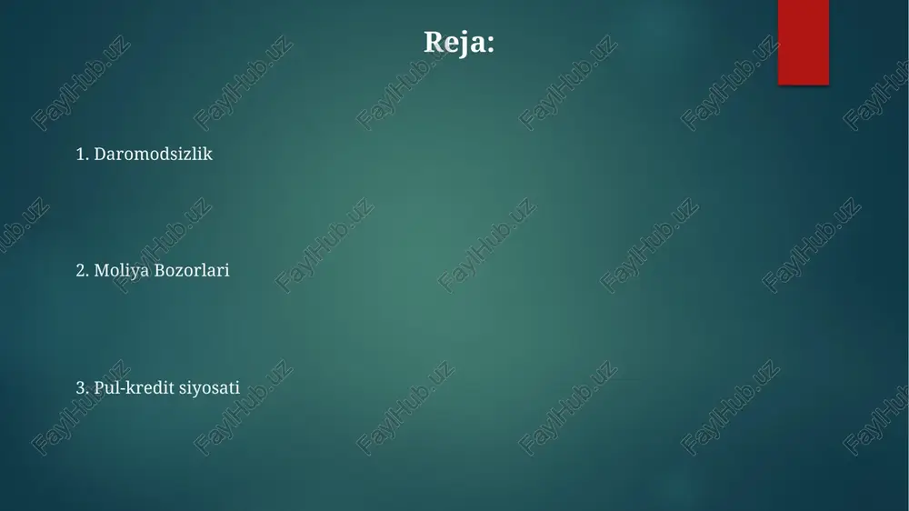 it siyosatini olib boradi aqsh iqtisodiyoti aralash bozor iqtisodiyoti: kapitalizm (xususiy mulk, erkin bozorlar) va sotsializm (davlat tartibi, ijtimoiy himoya) aralashmasidir. keyns iqtisodiyoti fiskal siyosatga (davlat xarajatlari va soliqlar – 6 trillion dollarlik byudjet) katta ta'sir ko'rsatib, umumiy talabga ta'sir qiladi pul siyosatining samaradorligi iqtisodiy sharoitlarga (retsessiya, yuksalish) bog'liq mehnat iqtisodiyoti aqsh ishchi kuchi dinamikasini, 50 shtat bo'ylab 320 million kishini o'z ichiga olgan holda, ish haqi (federal minimal ish haqi $7 aqsh iqtisodiyoti asosan xususiy mulkchilik, erkin bozorlar (nyu-york fond birjasi, nasdaq) va innovatsiyalarni rag'batlantiruvchi raqobat (silicon valley texnologiyalar bum) xususiyatlariga ega bo'lgan kapitalistik tizimga asoslangan iqtisodiy o'sish aqsh aralash iqtisodiyotga ega bo'lib, kapitalizmni davlat tartibga solish bilan uyg'unlashtiradi. keyns iqtisodiyoti urushdan keyingi siyosatga ta'sir ko'rsatgan, reygan davrida esa taklif tomoni iqtisodiyoti ustunlik qilib, soliqlarni kamaytirish va tartibga solishni yumshatishni ta'kidlagan ikkinchi jahon urushidan keyingi amerika iqtisodiy o'sishi (1946-1965 yillar oralig'ida yimning 7% ga o'sishi bilan), interstate highway system …