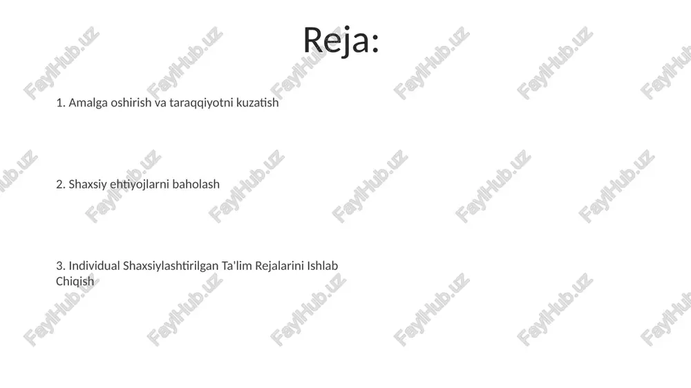 vidualizatsiya uchun foydalanish ma'lumotlarga asoslangan qaror qabul qilish texnologiyalar yordamida taraqqiyotni kuzatishga, masalan, 5-7 ta baholash dasturlaridan olingan ma'lumotlarni tahlil qilib, qo'shimcha yordamga muhtoj 2-3 bolani aniqlashga (masalan, fonologik xabardorlik, raqamlarni bilish) yordam beradi individual o'qitishni tashkil qilish tuzilgan jadvalni (masalan, 9:00-9:30 doira vaqti, 9:30-10:00 savodxonlik markazlari) talab qiladi moslashuvchan guruhlash strategiyalari bolalar bog'chasida (masalan, head start, xususiy bolalar bog'chalari) turli o'quv uslublari va ehtiyojlariga moslashgan dinamik o'quv muhitini yaratish uchun vizual jadvallar, individual o'quv rejalari (ior) va moslashuvchan o'tirish joylari (masalan, kreslo-xaltalar, kichik stollar) dan foydalanish samarali strategiyaga kiradi. maktabgacha ta'limda (3-5 yosh) moslashuvchan guruhlash: qobiliyat (masalan, savodxonlik bo'yicha kichik guruhlar), qiziqish (masalan, rasm, matematika, rollli o'yin markazlari) va aralash qobiliyatli (masalan, o'quv markazida hamkorlikdagi loyihalar) guruhlarga bo'lish strategiyasidan foydalaniladi qiziqarli o'quv markazlarini yaratish sinfi samarali tashkil etish aniq nomlar ("qurilish markazi", "kitob o'qish burchagi", "rasmlar studiyasi") va ajratilgan joylarni (1000 kv.m xona, jim va faol o'rganish uchun bo'lingan) …