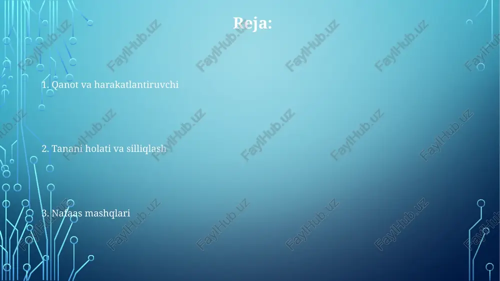 oqimli holati burilish va suv osti suzish davomida qarshilikni kamaytirish va harakatni oshirish uchun juda muhim. qattiq, gidrodinamik shaklni (yuzani kamaytirish) saqlash energiyani tejaydi va (masalan, 400 metrlik murakkab suzishda) burilishdan keyin masofani oshirish imkonini beradi 25/50 metrli havz suzish musobaqalarida samaradorlik uchun muhim bo'lgan suv osti burilishlari devor yaqinida (taxminan 180 gradus) tanani aylantirishni, oqimli holatdan foydalanishni va kuchli itarishni o'z ichiga oladi suv ostida delfin tepishlari (masalan, 2024-yilgi parij olimpiadasidagi burilishlarda), suv osti burilishlarining asosiy qismidir, uzluksiz to'lqinsimon harakatni qo'llaydi, suzishchining kuchiga va texnikasiga qarab taxminan 10-15 metr burilishdan keyin harakatlantiruvchi kuch hosil qiladi va qarshilikni kamaytiradi qo'l va qo'l harakatlari qo'lni 30° burchak ostida suvga kiritish, so'ngra tirsakni yuqori ko'tarib (yelka 120° egilish), taxminan 0,4m chuqurlikda ushlash. quyi qismda kuchli tortish (180° harakat), kech cho'zilishga urg'u berib, suv ustida to'liq qo'lni tiklash bilan yakunlanadi, suv qarshiligini kamaytiradi qo'llar harakati (ikki tomonlama muvofiqlashtirish) harakatni hosil qiladi. barmoqlarning samarali …