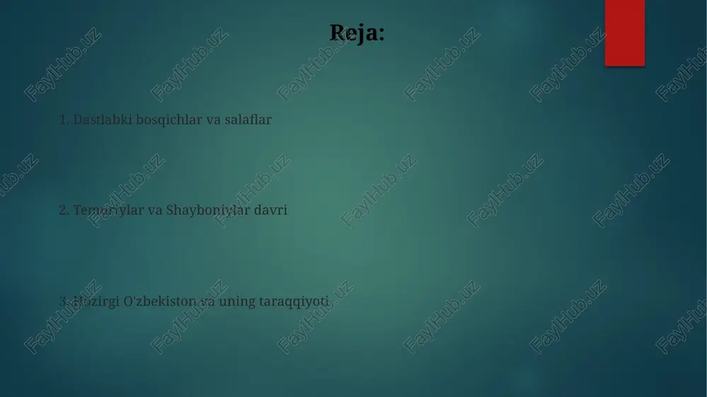 temuriylar (xiv-xv asrlar) kabi turli sulolalar davrida rivojlanib, hozirgi oʻzbekiston, tojikiston va afgʻonistonning katta hududlarida siyosiy va madaniy taʼsirini mustahkamlagan. movarounnahr muhim rol oʻynagan. xiva, buxoro va qoqon xonliklari xonliklarning iqtisodiyoti asosan dehqonchilikka (paxta, guruch, bug'doy), savdoga (ayniqsa, buyuk ipak yo'li bo'ylab) va hunarmandchilikka tayanardi. xiva markazli xorazm viloyati vohali dehqonchiligi va paxta yetishtirish bilan mashhur edi. buxoro strategik joylashuvi uni muhim savdo markaziga aylantirdi timuriylar imperiyasi parchalanishi natijasida xiva (1511-1920), buxoro (1500-1920) va qoʻqon (1709-1876) xonliklari paydo boʻldi. ular hozirgi oʻzbekiston, turkmaniston, tojikiston va qozogʻistonning katta qismini oʻz ichiga olgan markaziy osiyo hududlarini egallagan samoniylar sulolasi va uning oltin davri samoniylar davrida fors adabiyoti, san'ati va fani gullab-yashnadi, mintaqaviy o‘zlikni shakllantirishga ta’sir ko‘rsatdi. buxoro yirik ma’rifiy markazga aylandi, olimlar va rassomlarni o‘ziga tortdi samoiy davlatining turkiy bosqinchiliklar (qoraxoniylar va gʻaznaviylar kabi) taʼsirida parchalanishi markaziy osiyoda keyingi turkiy sulolalar koʻtarilishiga yoʻl ochdi seljuq imperiyasi va markaziy osiyoga ta'siri temuriylar imperiyasi …