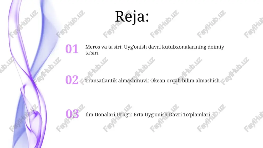 utenbergning bosmaxonasi yevropani inqilob qildi; ommaviy nashr etilgan kitoblar (masalan, 42-satrli injil) angliya va aqsh bozorlarini (dastlab cheklangan) to'ldirdi, oksford, kembrij, garvard kutubxonalariga ta'sir ko'rsatdi. aqsh mustamlaka kutubxonalari yevropadan orqada qoldi; harvard (1636-yilda asos solingan) 1700-yilga kelib muhim matnlar to'plamini yig'di va boshqa kollejlarga ta'sir ko'rsatdi; filadelfiya kutubxona jamiyati (1731), obuna kutubxonasi, amerika intellektual hayotida bosma materiallarning o'sib borayotgan ahamiyatini ko'rsatadi. amerika kutubxonalarining dastlabki davri va uyg'onish ruhi amerika kutubxonalarining dastlabki davri (17-18-asrlar): harvard (1638), cheklangan kirish, asosan ruhoniylar va elitalar; diniy matnlar ustunlik qilgan; ingliz uyg'onish davri ideallaridan ta'sirlangan, oksford va kembrij kollej modellari aks etgan; mustamlaka amerikada jami 10 000 dan kam jild. homiylik va kutubxonalar qurish homoylarning homiyligi (masalan, florensiyadagi medichilar oilasi, 15-asr italiyasi; angliyada genrix viii ning qirollik kutubxonalarini tashkil etishi, 16-asr) uyg'onish davri kutubxonalarining o'sishiga turtki bo'ldi ingliz uyg'onish davri kutubxonalarining rivojlanishi monastir yozuv xonalaridan universitet va shaxsiy to'plamlarga o'tishni anglatadi. oksford va kembrij universitetlari …