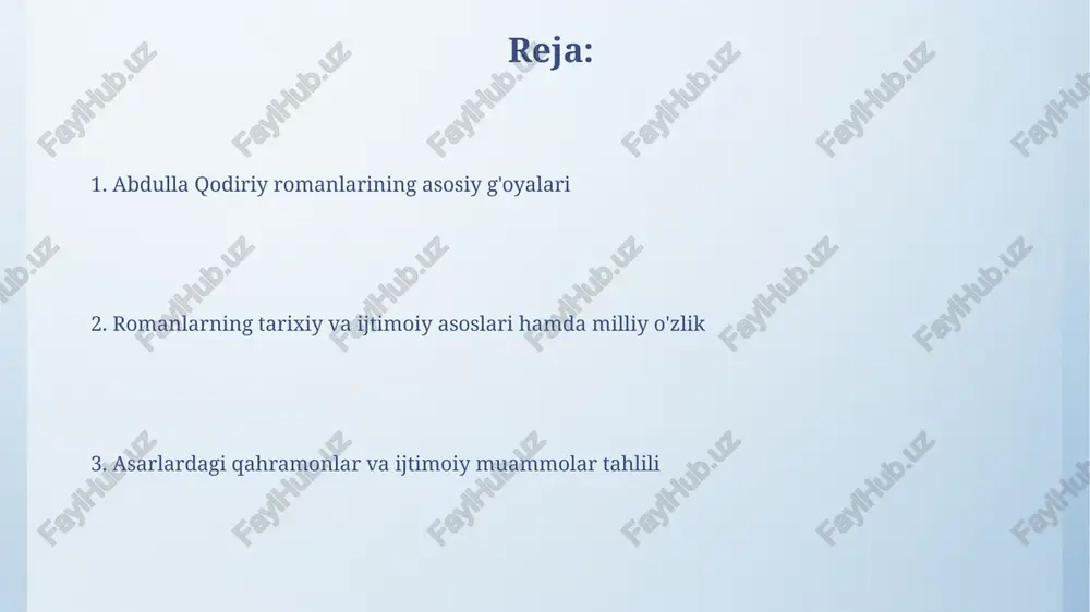 shi kurash va jamiyatni yangilash orqali ifodalanadi; bu, ayniqsa, "mehrobdan chayon"da o'z aksini topgan. adolat, erk va ijtimoiy tengsizlik g'oyalari qodiriy romanlarida adolat, erk va tengsizlik 19-asr oxiri va 20-asr boshidagi turkiston jamiyatining murakkab ijtimoiy-siyosiy ziddiyatlari orqali ochib berilgan. asarlarda ijtimoiy tengsizlikka qarshi norozilik, xususan, 1880-1920 yillarda yer egalari va dehqonlar o'rtasidagi munosabatlarda ko'zga tashlanadi, bu esa adolat talabini kuchaytiradi. gender masalalari va ayollar obrazi orqali ilgari surilgan g'oyalar qodiriy romanlarida ayollar obrazi orqali jamiyatning konservativ qarashlariga qarshi chiqish, xususan, 19-asr oxiri va 20-asr boshlaridagi o'zbek jamiyatida ayollarning huquqsizligini ko'rsatish orqali adolat g'oyasi ilgari suriladi. “o'tkan kunlar”dagi otabekning kumushga bo'lgan munosabati, o'sha davr uchun an'anaviy bo'lmagan sevgi va hurmatga asoslangan oilaviy munosabatlarni targ'ib qiladi, bu orqali ayollarning qadrini oshirish g'oyasi ilgari suriladi. qodiriy romanlarining adabiy ahamiyati va g'oyalarining ta'siri qodiriy romanlari o'zbek romanchiligiga asos soldi, realistik tasvir va psixologik chuqurlikni olib kirib, keyingi 20-asr adabiyotiga yo'l ochdi. asarlar milliy o'zlikni …