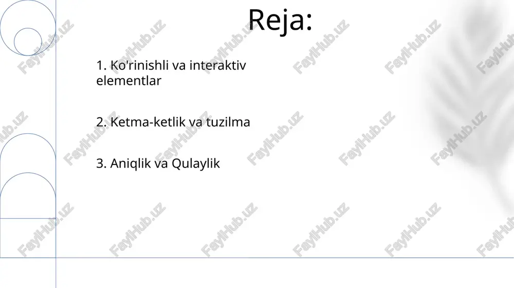 arayonlari), kichik sarlavhalar (2.2.1 fotosintez, 2.2 4. misol va rasmlar qo'shimcha b: muammo yechish strategiyalari (278-285-betlar) 10 ta yechilgan fizika masalasi (nyutonning 3 qonuni, o'q otilishi) bilan tasvirlangan 4-unit: ko'rish vositalari (sxemalar, vaqt jadvallari, xaritalar – masalan, shimoliy amerikaning geologik xaritasi, 120-bet) murakkab geologik davrlarni (mezozoy, paleozoy eralar) va jarayonlarni (litosfera plitalarining tektonikasi, materiklarning siljishi) tizimlashtiradi 5. motivatsiya strategiyasi london, angliya, 2023 yilgi dastur bo'yicha 10 ta asosiy mavzuga oid, blum taksonomiyasi (bilim, tushunish, qo'llash, tahlil, sintez, baholash) asosida 8 qismga bo'lingan, murakkabligi asta-sekin oshib boruvchi kontent 12 bobda 5 ta bo'limga bo'lingan darslikda arcs modeli (e'tibor, ahamiyat, ishonch, qoniqish) asosida turli o'quv uslublari (vizual, auditoriy, kinestetik) va vositalar (video, infografika, interaktiv mashqlar) yordamida motivatsiya ta'minlanadi 6. ko‘rgazmali qurollar 3-5-boblardagi (masalan, 20 ta sxema, 5 ta xarita, 10 ta jadval) ko'rgazmali qurollar biologiya darsliklaridagi fotosintez jarayoni (72-85-betlar) kabi murakkab tushunchalarni tushunishni yaxshilaydi va "ta'lim psixologiyasi jurnali" (12-jild, 3-son)dagi tadqiqotlarga ko'ra, …