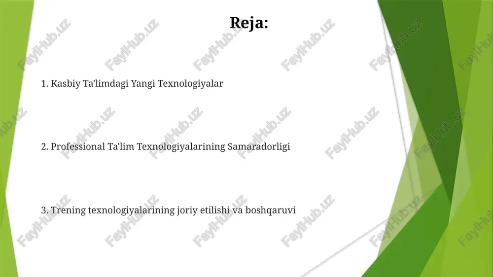 ) butun dunyo bo'ylab 100 o'yinlashtirilgan o'qitish mobil ilovalar (duolingo, memrise misollari) va kengaytirilgan reallik (kr) orqali taqdim etiladigan mikro-o'qitish modullari mutaxassislarning bilimlarni o'zlashtirishini yaxshilaydi o'yinlashtirilgan o'qitish professional tayyorgarlik samaradorligini 30-50% ga oshiradi (manba: brandon hall group tadqiqotlari). professional rivojlanish dasturlarida gamifikatsiya qilingan simulyatsiyalar (masalan, uchuvchilar uchun parvoz simulyatorlari, shifokorlar uchun jarrohlik simulyatorlari) yuqori samarali va xavfsiz mashg'ulotlarni ta'minlaydi simulyatsiya va modellashtirish jahon miqyosidagi tashkilotlar (masalan, national grid (buyuk britaniya) yoki goldman sachs (nyu-york))da energiya (atom elektr stansiyasi boshqaruv simulyatsiyasi) yoki moliya (xatarlarni boshqarish modellashtiruvi) kabi sohalarda professional ko'nikmalarni o'qitish uchun jiddiy o'yinlarni (masalan, unity, unreal engine yordamida) ishlab chiqish va qo'llash boeing yoki siemens kabi global korporatsiyalarda professional rivojlanishda immersiv o'qitish tajribalari uchun virtual (vr) va qo'shimcha reallik (ar) ilovalari (masalan, htc vive, microsoft hololens). o'yinlashtirilgan o'qitish tamoyillaridan foydalanib, turli joylarda (global ofislar, o'quv markazlari) 10-15 ta senariyga asoslangan modul yuqori aniqlikdagi simulyatsiyalar (masalan, uchish simulyatorlari, tibbiy protseduralar), matlab/simulink …