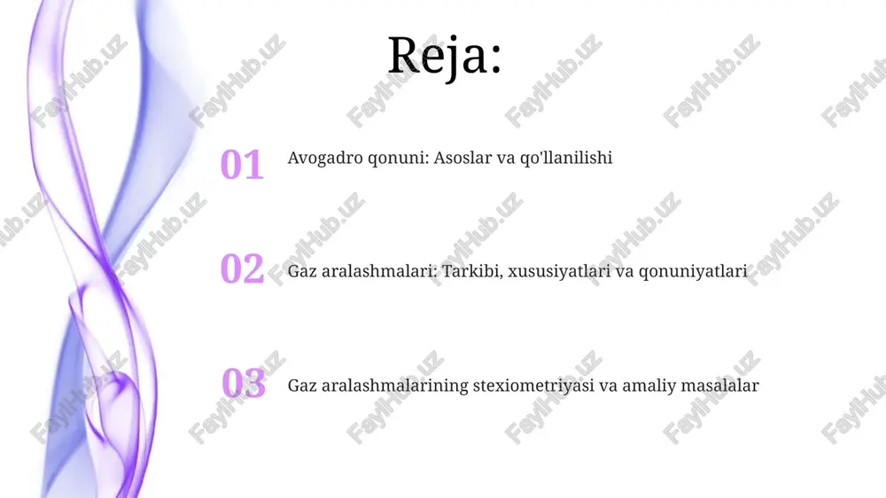 alaydi, umumiy tarkibni 100% deb hisoblasak. gaz aralashmasidagi har bir komponentning mol ulushini bilish orqali, har bir gazning foiz tarkibini aniqlash mumkin, masalan, 0.25 mol ulushi 25% hajm ulushiga mos keladi. ideal gaz qonuni va gaz aralashmalariga tatbiqi dalton qonuni bilan birgalikda, ideal gaz qonuni har bir gazning qisman bosimini aniqlashga imkon beradi, bu esa aralashmadagi har bir gazning mol fraktsiyasiga bog'liq. ideal gaz qonuni (pv = nrt) gaz aralashmalariga nisbatan umumiy bosimni hisoblash uchun ishlatilishi mumkin, bunda 'n' umumiy mol sonini ifodalaydi. gaz aralashmalarining molyar massasi va zichligi gaz aralashmasining molyar massasi har bir komponent molyar massasining uning mol qismiga ko'paytmasining yig'indisidir, bu o'rtacha molyar massani beradi, bu esa aralashmaning xossalarini aniqlashga yordam beradi. gaz aralashmasining zichligi ideal gaz qonunidan foydalanib, umumiy bosimni, molyar massani va haroratni hisobga olgan holda aniqlanishi mumkin, bu zichlik aralashma xatti-harakatini bashorat qilishga yordam beradi. gaz aralashmalari stexiometriyasi: misollar va masalalar gaz aralashmalarining stexiometriyasi …