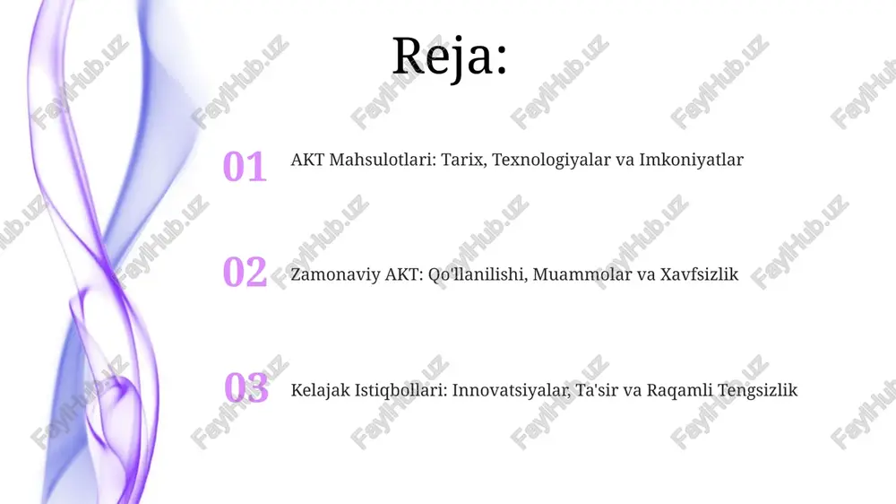 langan protsessorlarga qadar rivojlandi. dasturiy taʼminot, jumladan operatsion tizimlar (masalan, windows 11) va ilovalar, apparat vositalariga koʻrsatma beradi va dasturiy taʼminot ishlab chiqish paradigma oʻzgarishi bilan taʼminlaydi. aloqa tarmoqlari va ma'lumotlarni saqlash aloqa tarmoqlari 5g texnologiyasidan foydalanish orqali 1 gbit/s dan ortiq tezlikka erishadi, bu esa yuqori sifatli video oqimini va real vaqt rejimida ma'lumotlarni uzatishni ta'minlaydi. ma'lumotlarni saqlashda ssd disklari an'anaviy hdd disklarga qaraganda 10 barobar tezroq bo'lib, ma'lumotlarga tezkor kirish imkoniyatini yaratadi va tizimning umumiy unumdorligini oshiradi. bulutli saqlash xizmatlari, masalan, amazon s3, ma'lumotlarni ko'p nusxalash orqali 99.999999999% gacha ishonchlilikni ta'minlaydi, bu esa ma'lumotlarni yo'qotish xavfini minimallashtiradi. kiberxavfsizlik va axborot xavfsizligi axborot xavfsizligi xatarlarini minimallashtirish uchun iso 27001 standarti kabi xalqaro protokollarga rioya qilish, ma'lumotlarni boshqarish tizimini joriy etish zarur. kiberxavfsizlik 2023-yilda o'rtacha ma'lumot buzilishi qiymati 4,45 million dollarga yetganini ko'rsatadi, bu esa ma'lumotlarni himoya qilishning muhimligini ta'kidlaydi. 2024-yilda kiberhujumlar soni 15 foizga oshishi kutilmoqda, bu esa tashkilotlarning …