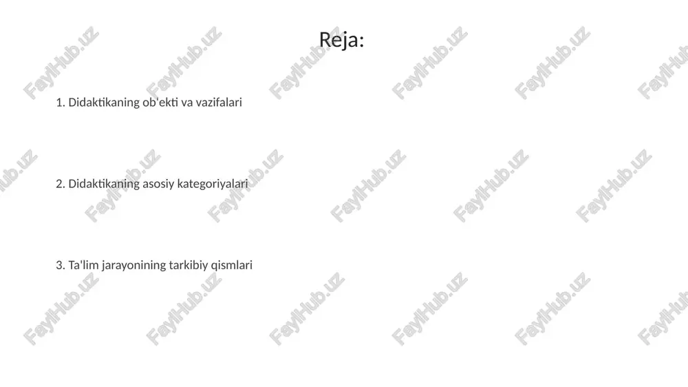 muni 21-asr ko'nikmalarini (4k: tanqidiy fikrlash, kreativlik, kommunikatsiya, hamkorlik) rivojlantirishga yo'naltirilgan bo'lishi, 6 ta asosiy kompetensiyani shakllantirishi zarur. ta'lim usullari ta'lim usullari, masalan, muammoli ta'limda o'quvchilar 10 dan ortiq vaziyatni hal qilish orqali bilim oladi, bu ularning 5 ta asosiy kognitiv ko'nikmalarini rivojlantiradi. interaktiv usullar, jumladan kichik guruhlarda ishlash, o'quvchilarning 75% dan ortig'ining faolligini oshiradi va ularning 2-darajali muloqot qobiliyatini shakllantiradi. ta'lim vositalari zamonaviy ta'lim vositalariga kompyuterlar, proyektorlar va interaktiv doskalar kiradi, ularning vazifasi 4 qobiliyatni (tinglash, gapirish, o'qish, yozish) rivojlantirishdir. ta'lim vositalari o'quv jarayonida samaradorlikni oshirish uchun ishlatiladigan 3 asosiy turdagi narsalarni o'z ichiga oladi: ko'rgazmali, texnik va o'quv-amaliy vositalar. ta'lim shakllari ta'lim shakllari ikki guruhga bo'linadi: tashkiliy (dars, seminar, laboratoriya) va sinfdan tashqari (to'garak, olimpiada), ularning har biri o'ziga xos xususiyatlarga ega. individual ta'lim shakllari (masalan, repetitorlik) o'quvchiga shaxsiy yondashuvni ta'minlaydi, o'qituvchi bir o'quvchi bilan 1-1 munosabatda bo'ladi va maxsus dasturlar tuzadi. o'qituvchi faoliyati o'quv jarayonini rejalashtirish, tashkil …