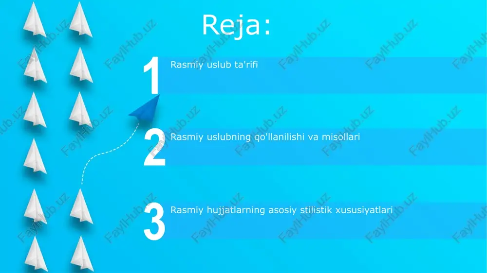 incha so'zlarning (masalan, "de facto", "ad hoc") tez-tez qo'llanilishi. rasmiy hujjatlar namunalari rasmiy shartnoma (masalan, 123 main street, anytown, ca 91234 manzilida yashovchi jon smit va acme properties, inc. o'rtasidagi 2024-yil 15-noyabrda tuzilgan ko'chmas mulk sotib olish to'g'risidagi shartnoma, 500 000 dollarlik sotib olish narxi, 30 yillik ipoteka va 7 bmt xavfsizlik kengashi qarori 2334 (2016 yil 23 dekabr), falastin hududlaridagi isroil yashov joylari haqida, rasmiy uslubda, tasdiqlovchi gaplar, huquqiy terminologiya (masalan, "qayta tasdiqlaydi", "talab qiladi", "qoralaydi") va aniq geografik ma'lumotlar (masalan, g'arbiy sohil, sharqiy quddus) orqali ifodalangan. aqsh hukumati rasmiy xatlari (masalan, adliya vazirligidan 2023 yil 26 oktyabrda, ... ishini tilga olgan xat) aniq va ixcham ob'ektivlik uchun passiv mayl, fe'llardan olingan otlar (nominalizatsiya), batafsil dalillarni aks ettiruvchi murakkab gap tuzilmalari va sohaga mos keladigan maxsus terminologiya (masalan, atlanta, jorjiyadagi cdcning sog'liqni saqlash to'g'risidagi hisobotidagi tibbiy terminologiya) qo'llaniladi. rasmiy ohang so'zlashuv tili va qisqartmalardan qochiladi. rasmiy uslub ob'ektivlikka (birinchi …